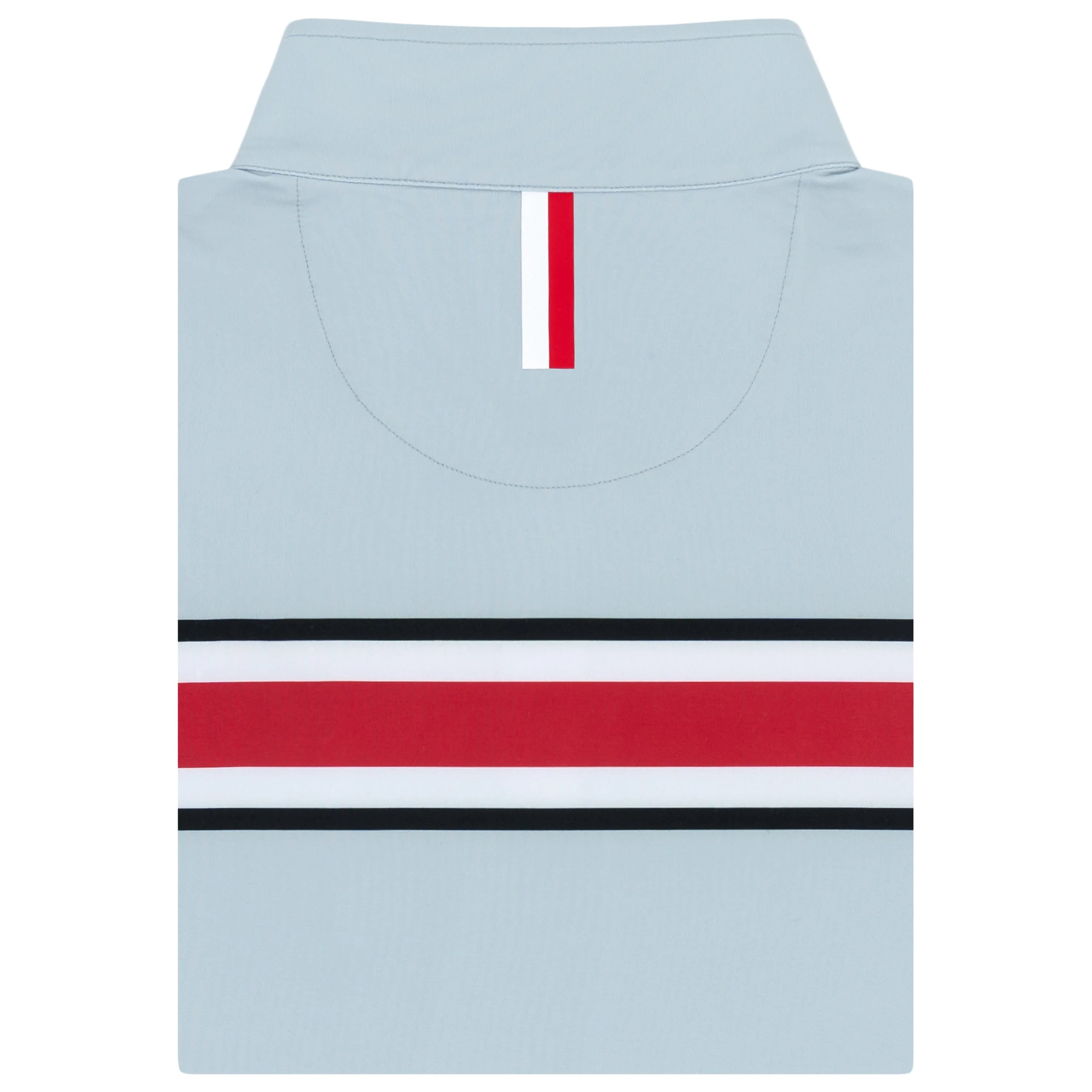 Ohio State Helmet Stripe Collegiate Q-Zip | The Ohio State Helmet Stripe - Moon Grey/Roar Red - 1 - Image 2