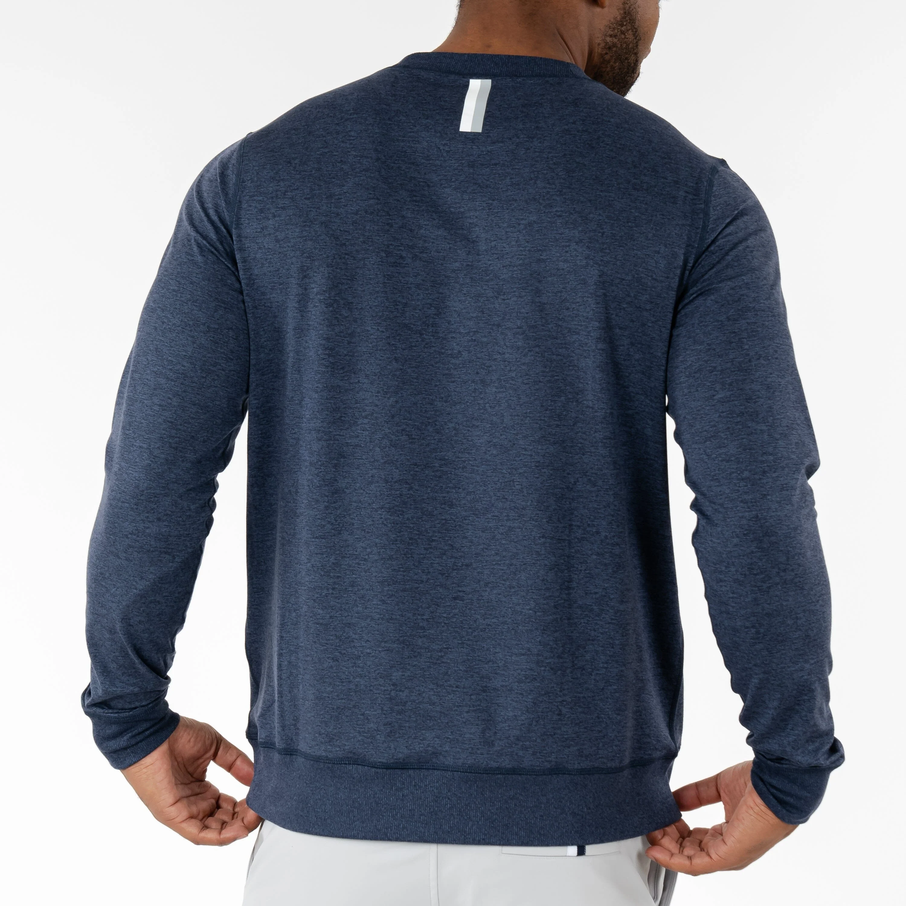 Pace Performance Crew | Heather - Fleet Navy/Annapolis Blue - Image 3