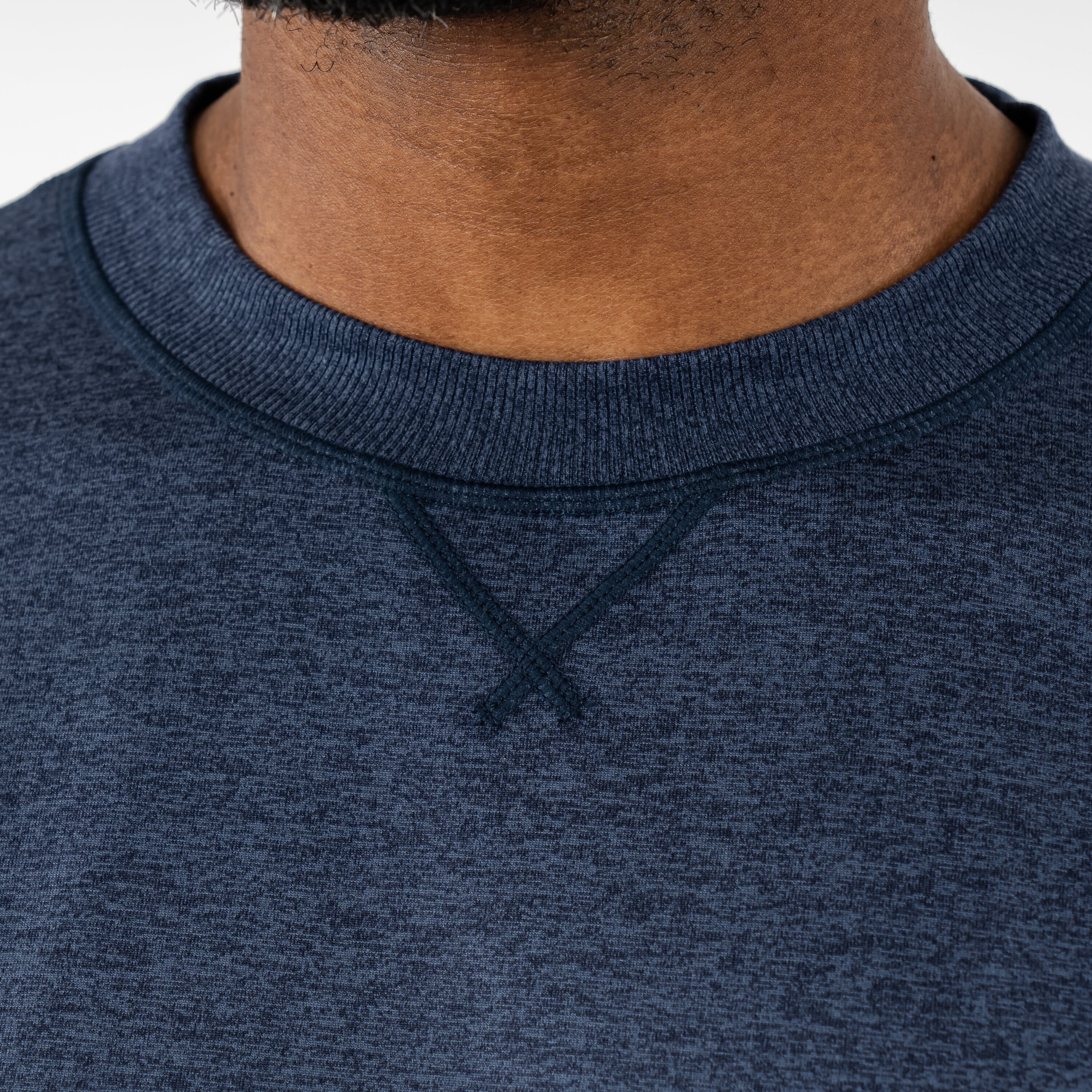 Pace Performance Crew | Heather - Fleet Navy/Annapolis Blue - Image 5