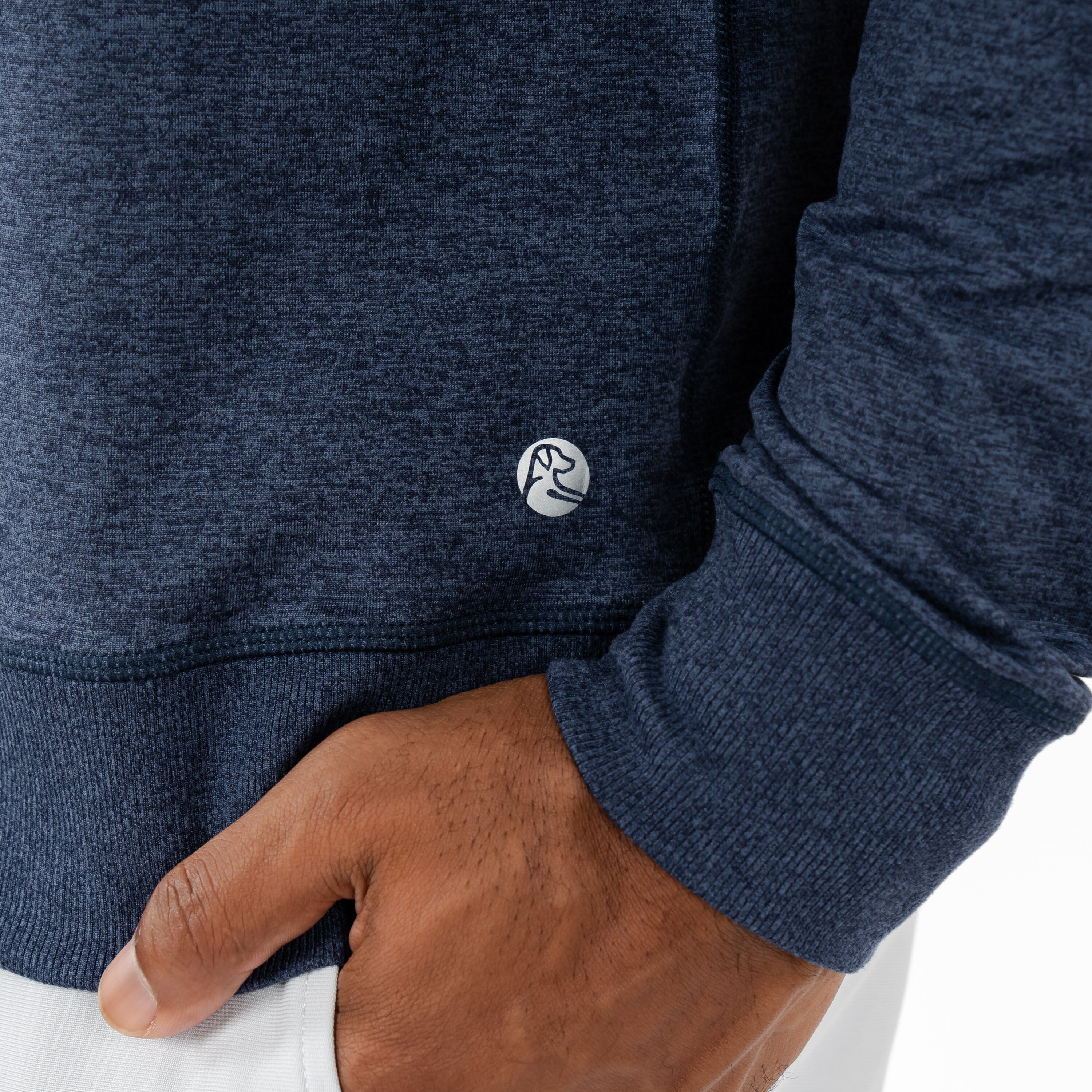 Pace Performance Crew | Heather - Fleet Navy/Annapolis Blue - Image 6