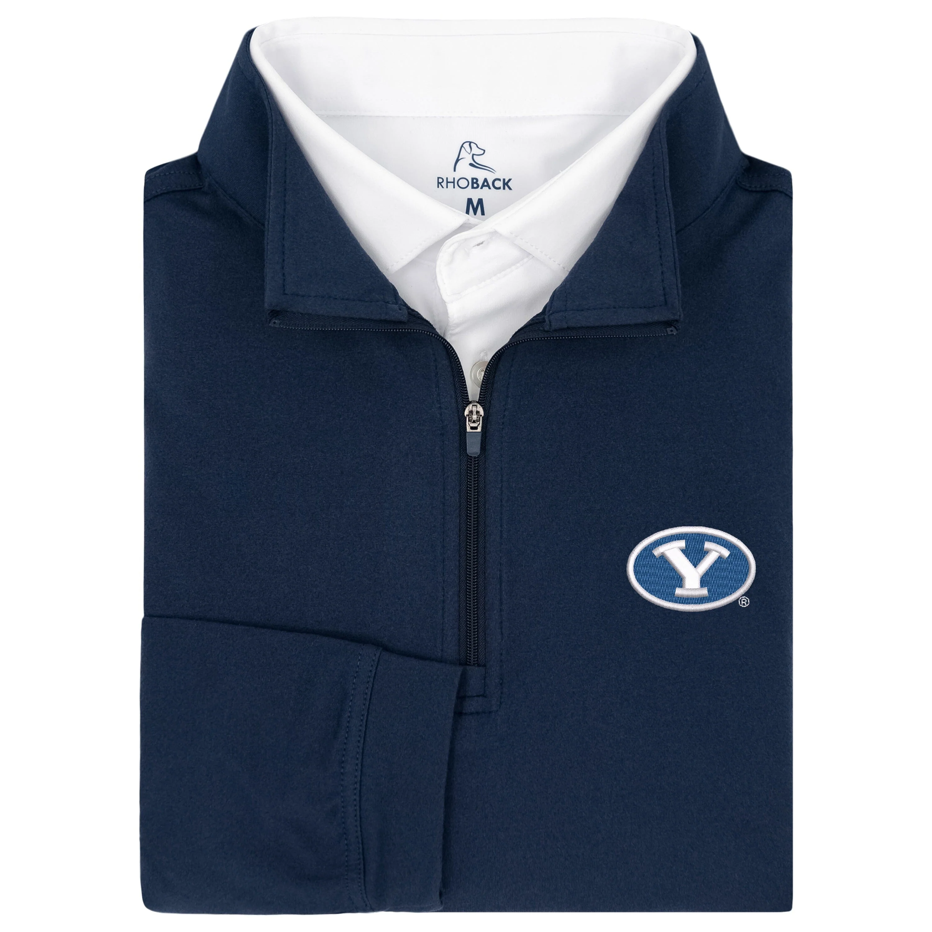 Solid Collegiate Q-Zip - BYU | Solid - Fleet Navy - BYU 1 BLUE