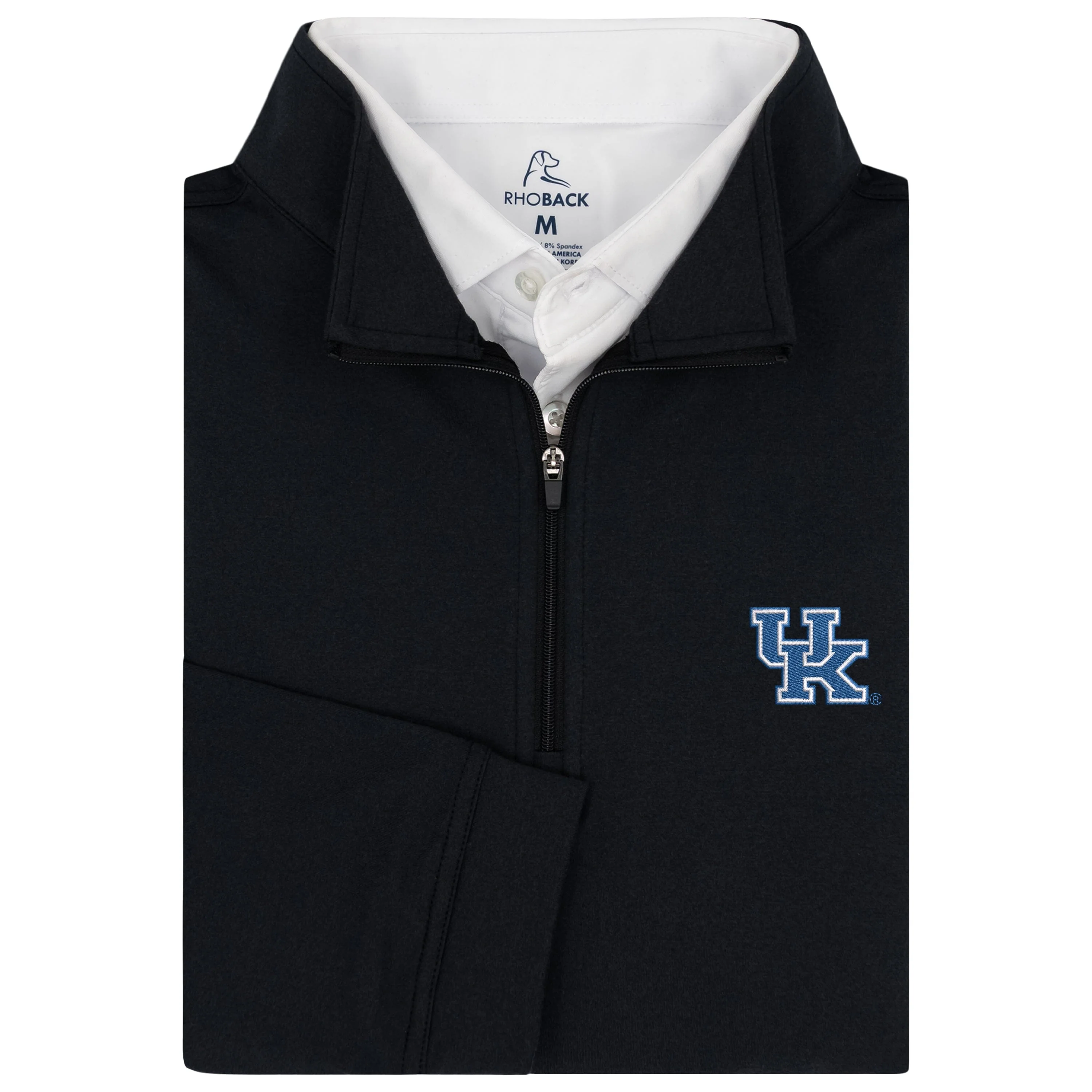 Solid Collegiate Q-Zip - Kentucky | Solid - Black - UK 1 BLUE