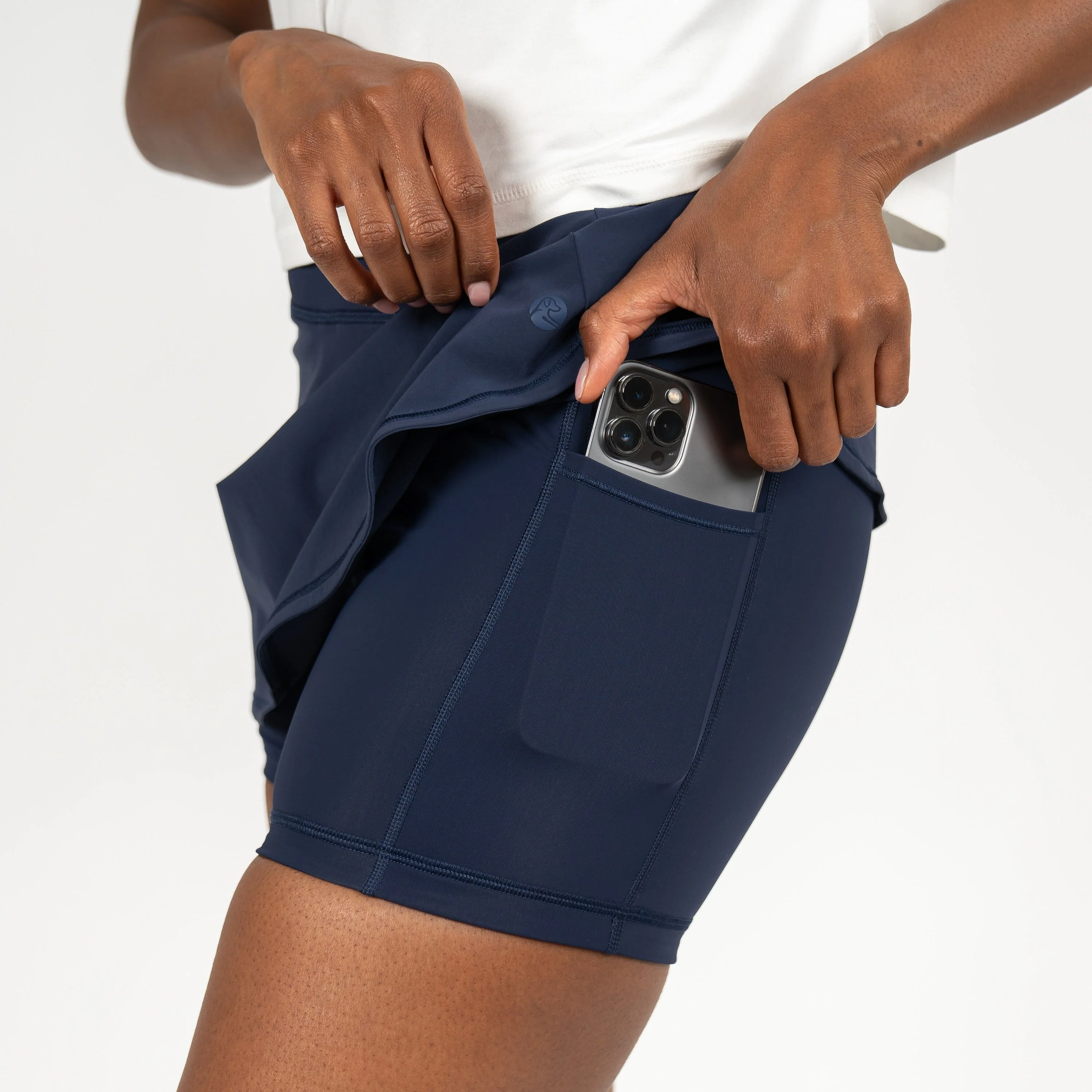 Steffi Active Skort | Solid - Fleet Navy - Image 6
