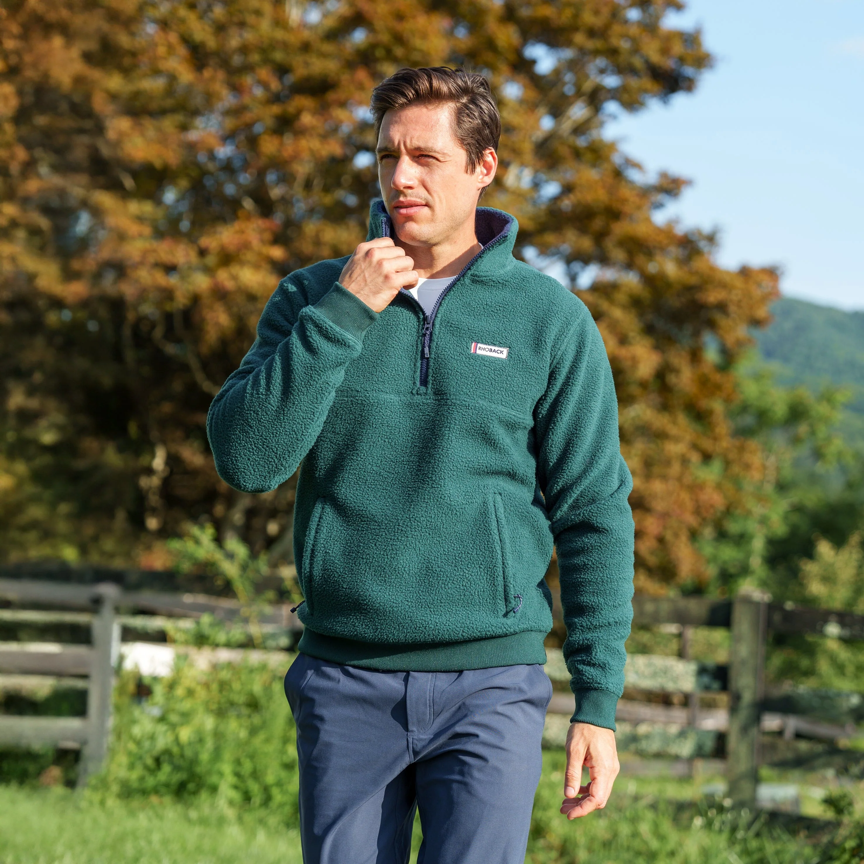 Summit Fleece Pullover | Solid - Ponderosa Green - Image 7