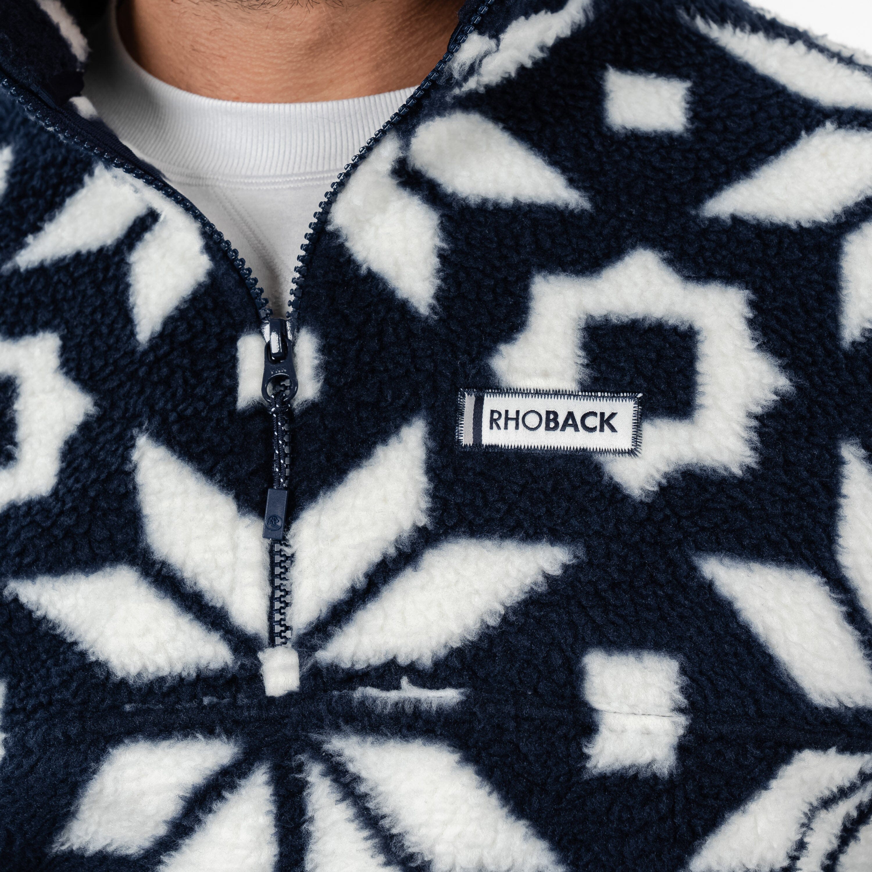 Summit Fleece Pullover | The Snowfall - Fleet Navy/White - Image 5