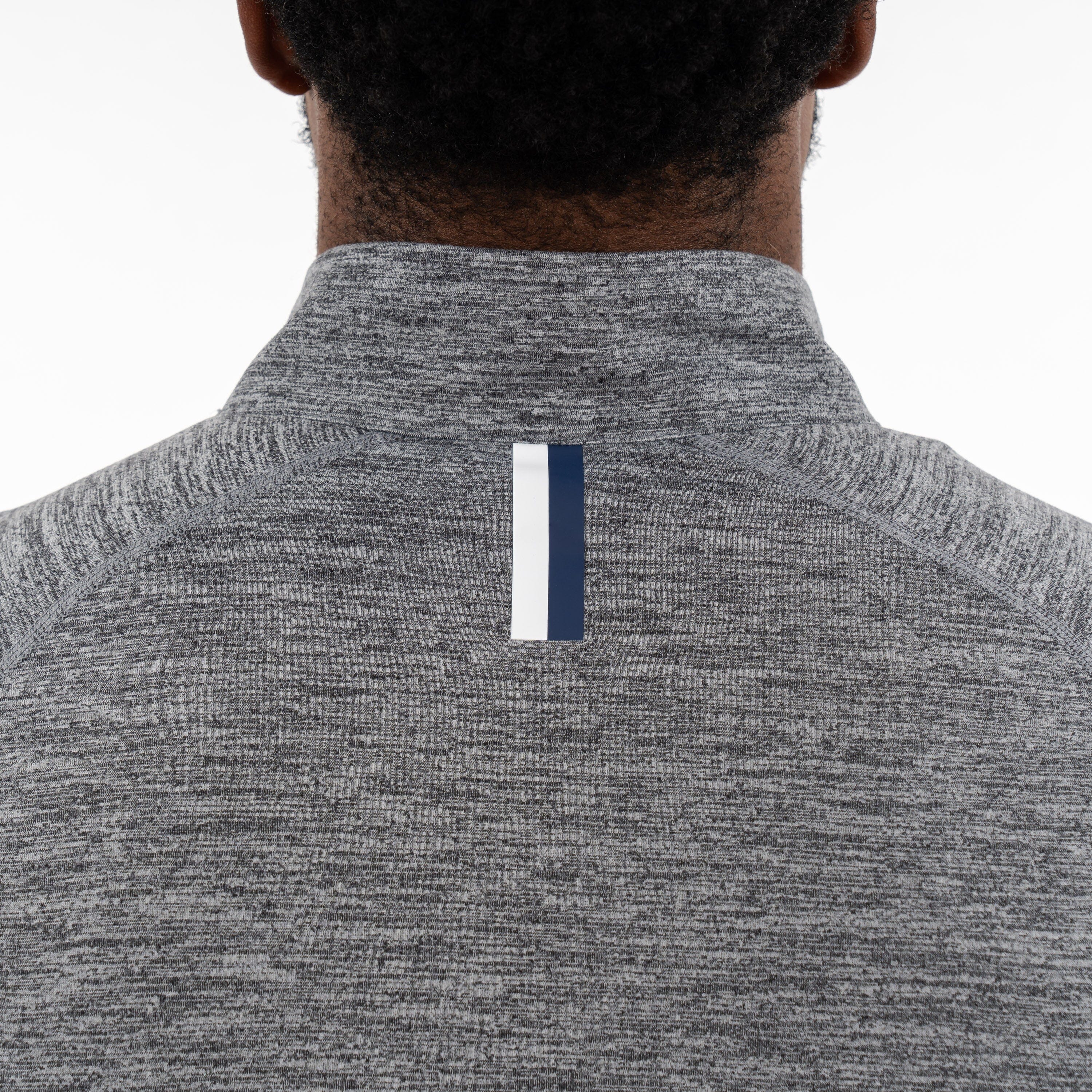 Tailwind Performance Q-Zip | Heather - Boulder Grey/White - Image 3
