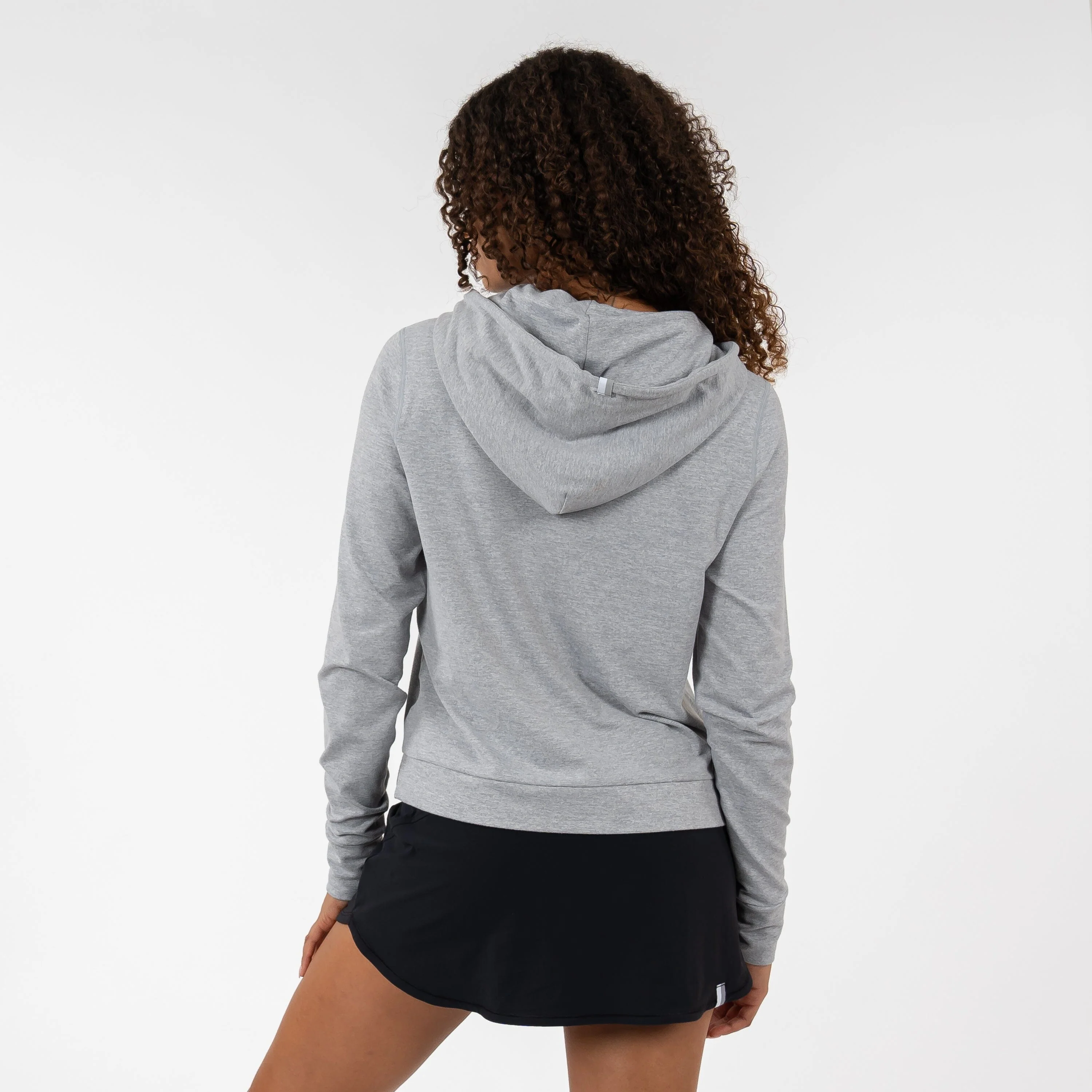 Tempo Collegiate Hoodie - Virginia Tech | Heather - Stainless Steel/White - VT - 1 - Image 2