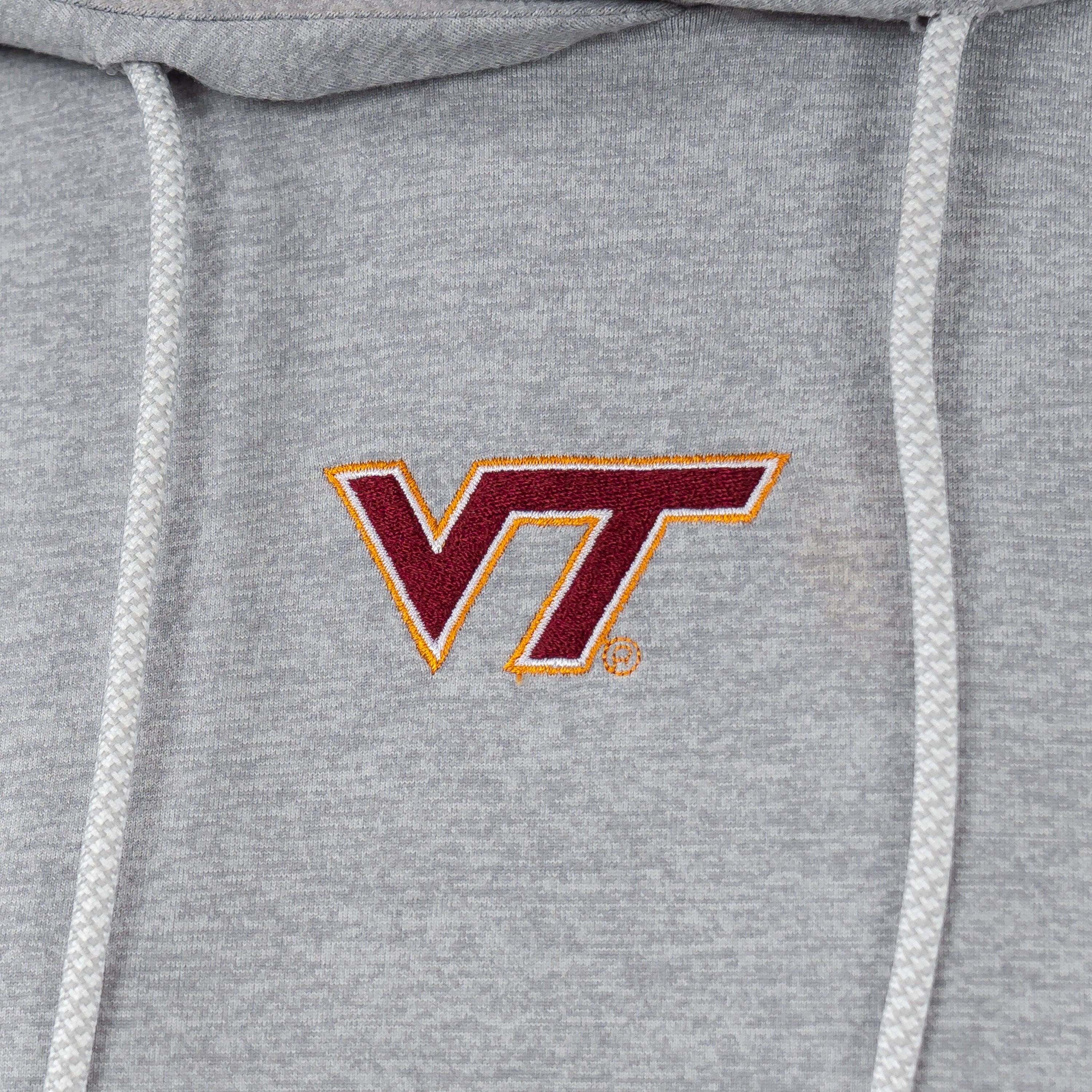 Tempo Collegiate Hoodie - Virginia Tech | Heather - Stainless Steel/White - VT - 1 - Image 3