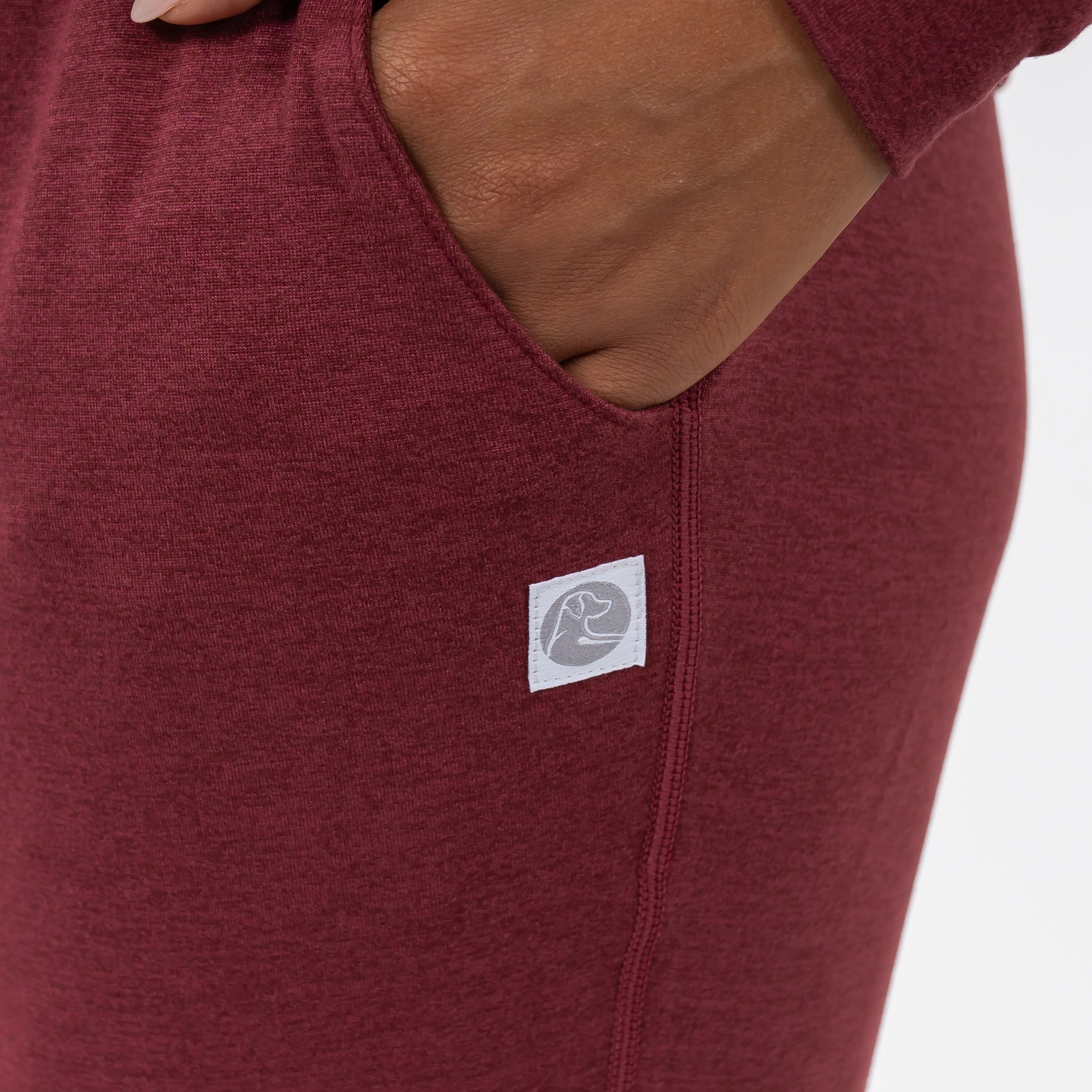 Tempo Performance Jogger | Heather - Red Card Red/Merlot - Image 5