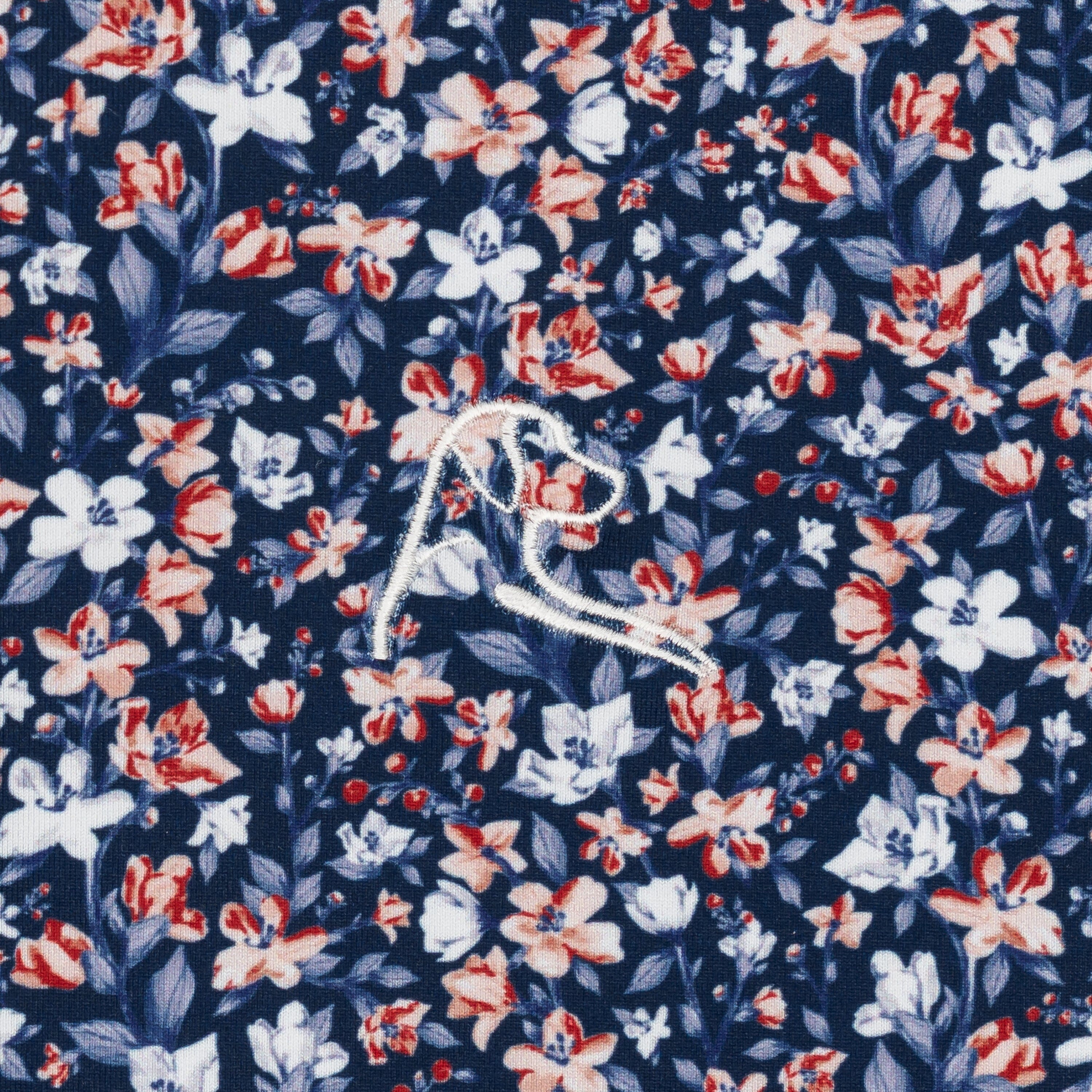 The All American Floral | Performance Polo | The All American Floral - Fleet Navy/Flag Red - Image 3