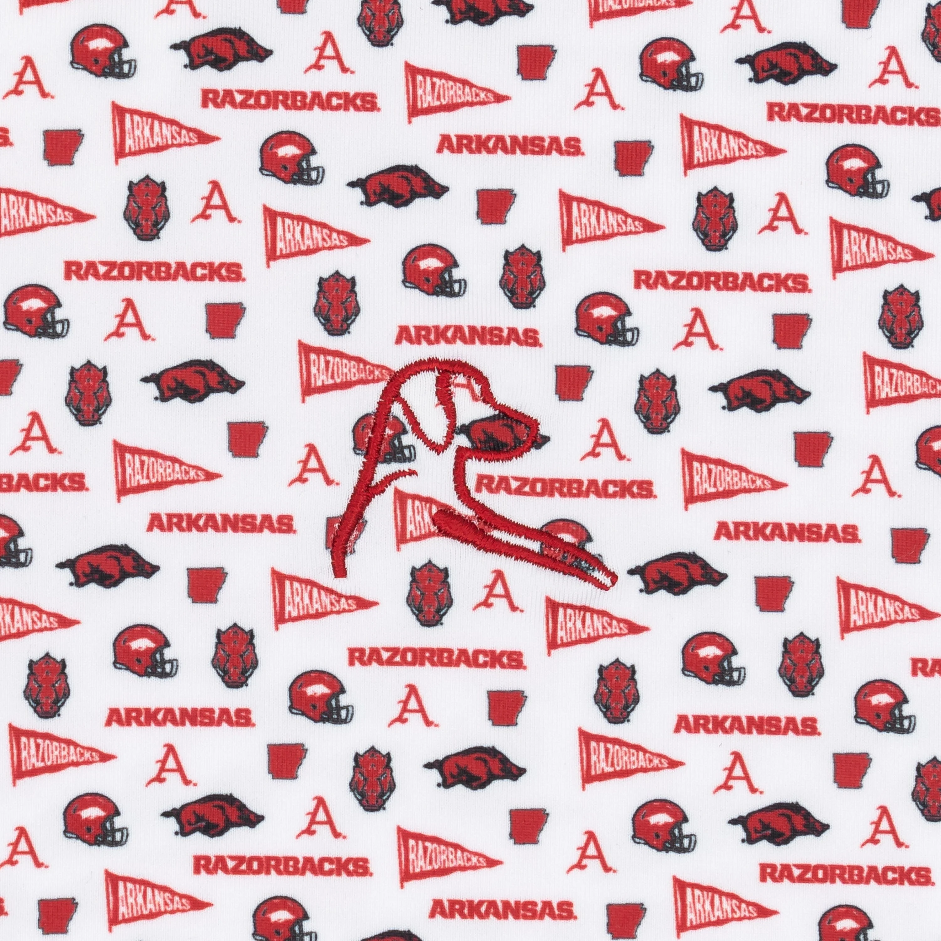 The Arkansas Gameday | Collegiate Polo | The Arkansas Gameday - White/Carmine Red - Image 3