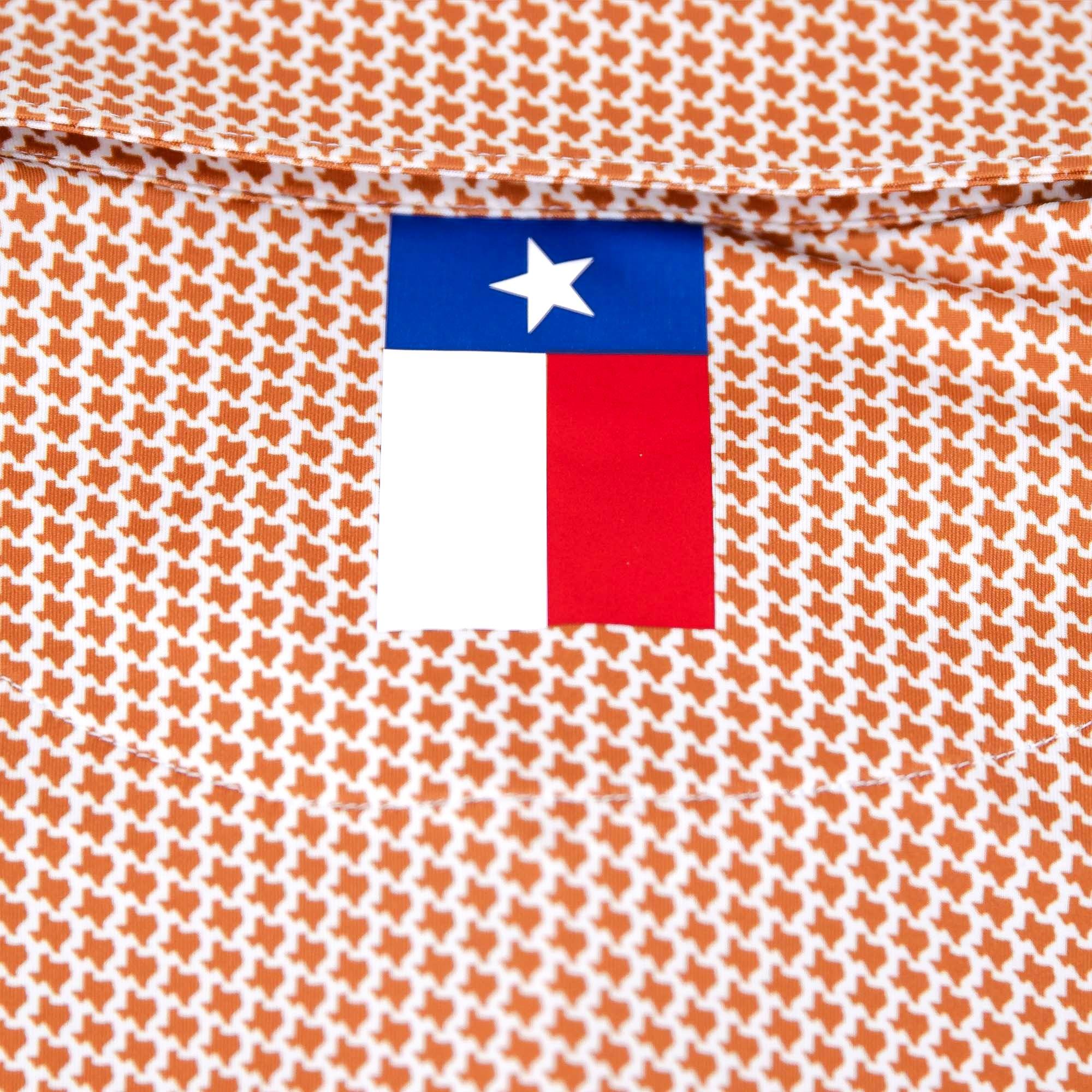 The Don't Mess | Performance Polo | The Don't Mess - Burnt Orange/White - Image 4