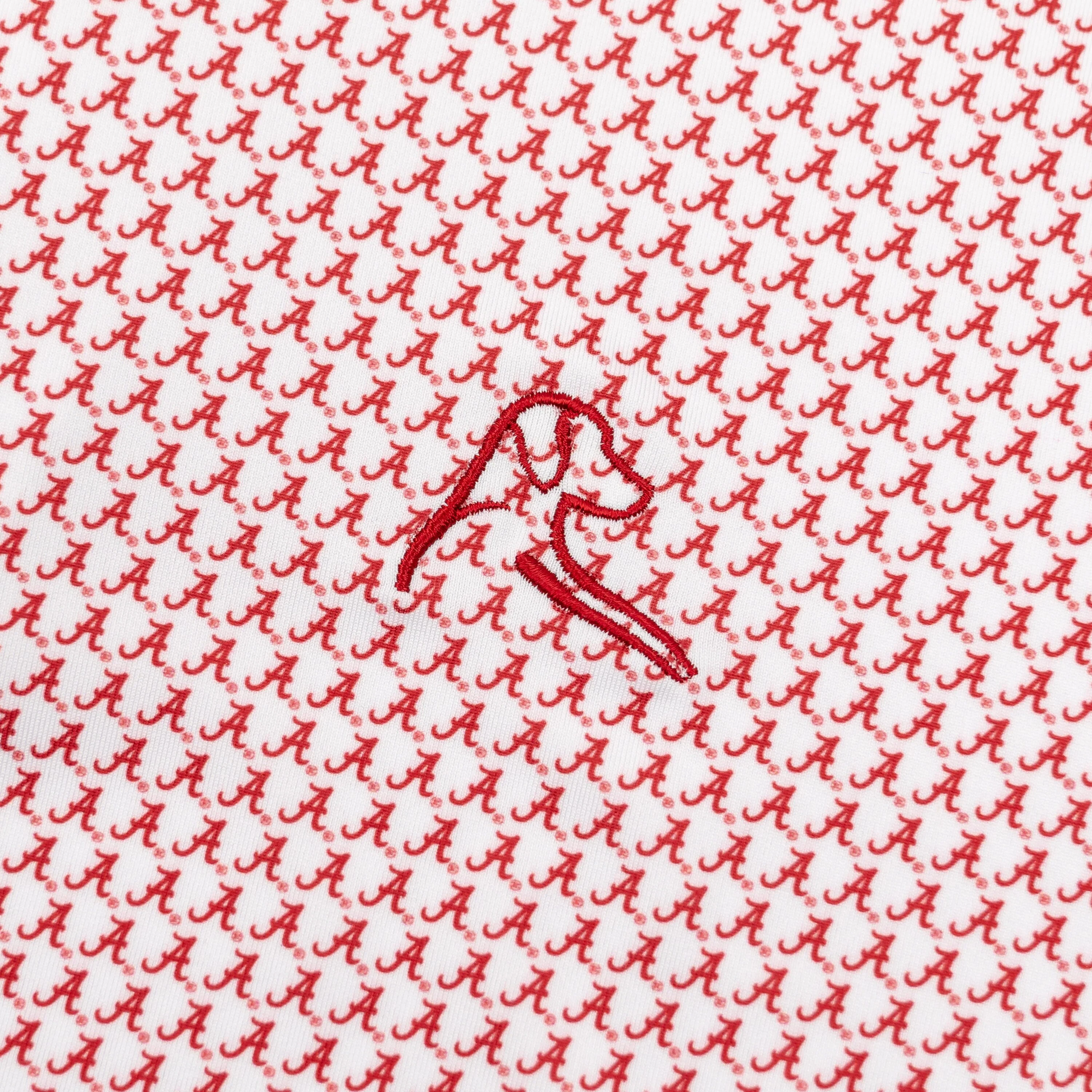 The Alabama A | Collegiate Polo | The Alabama A - White/Carmine Red - Image 3