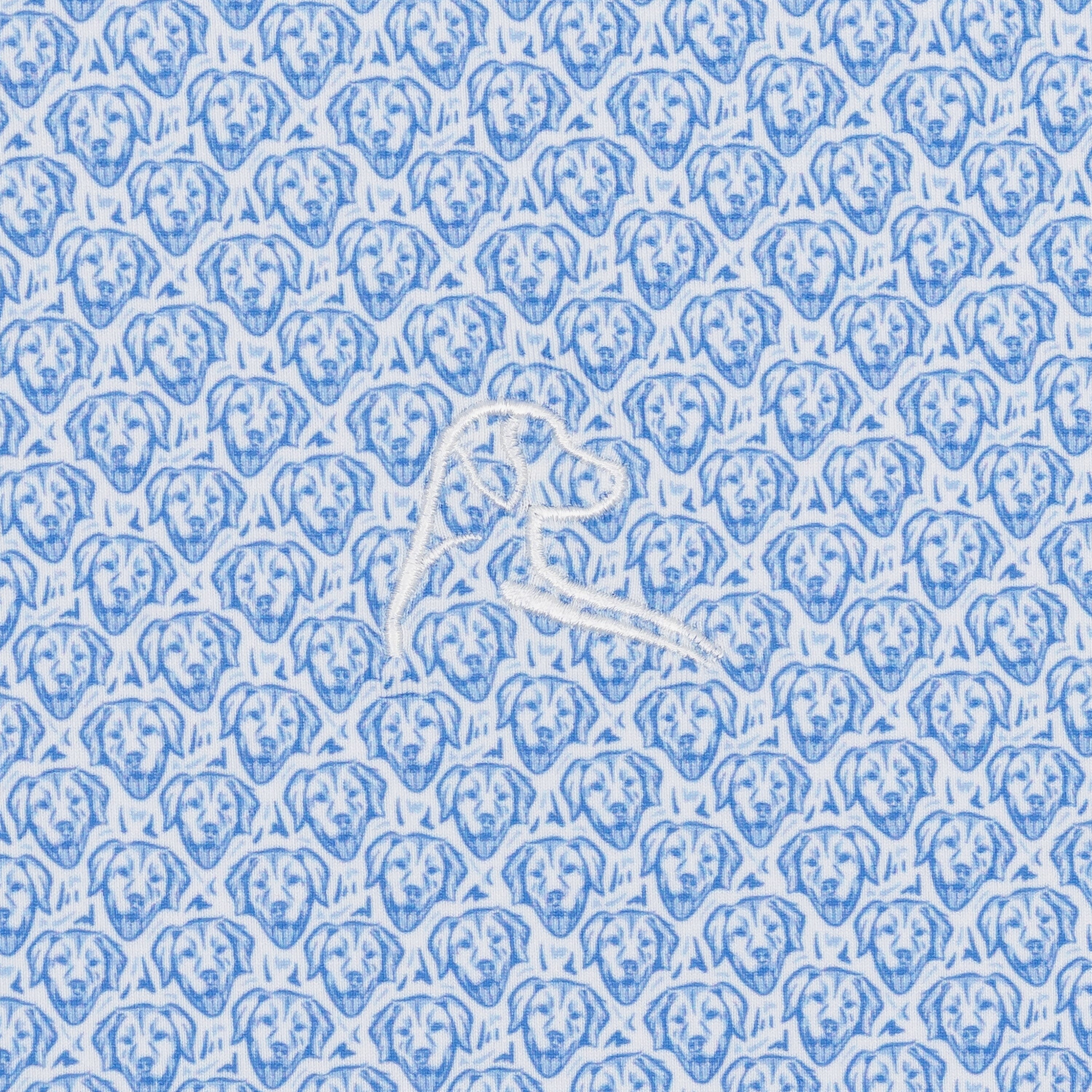 The Biscuit | Performance Polo | The Biscuit - White/Caicos Blue - Image 3