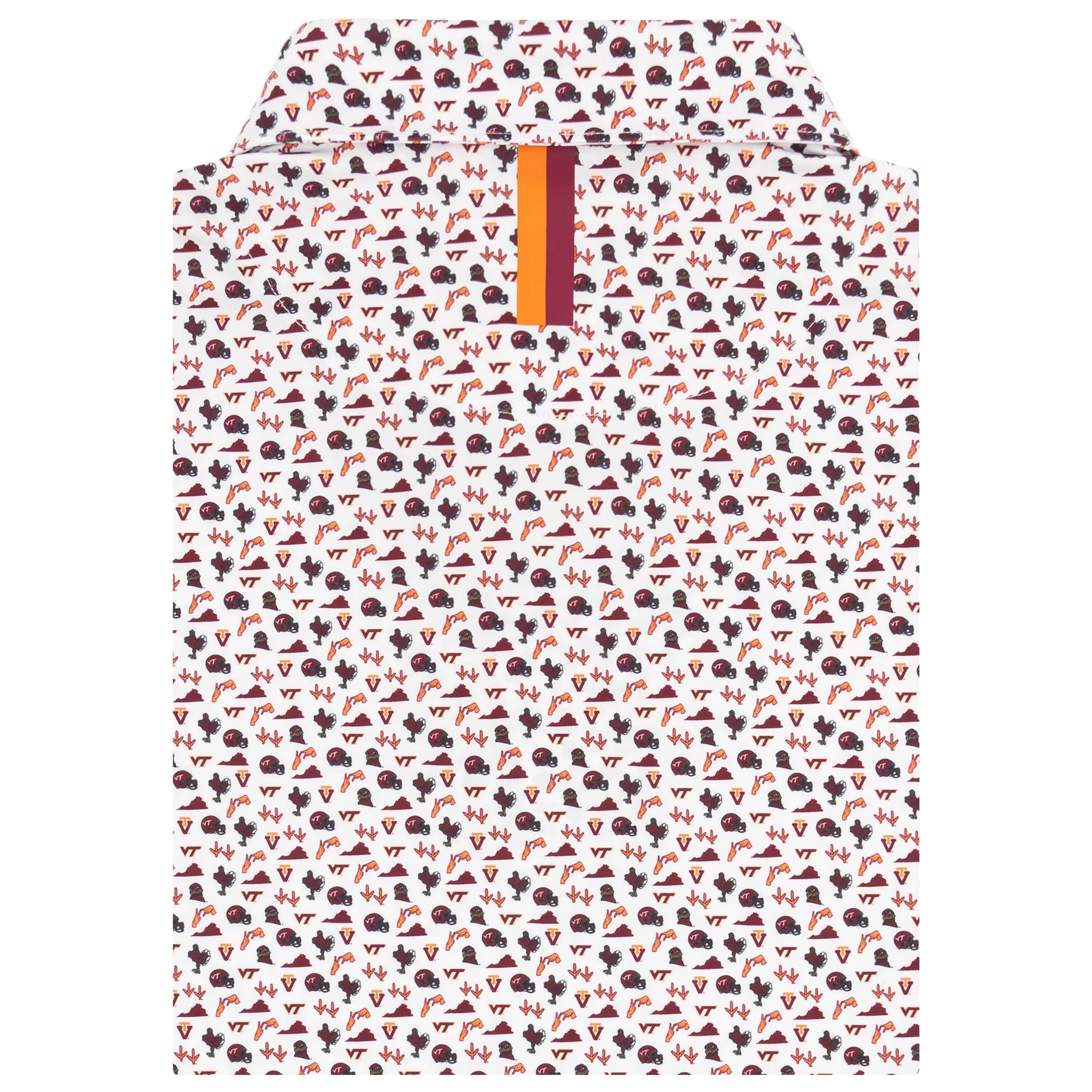 The Virginia Tech Gameday | Collegiate Polo | The Virginia Tech Gameday - White/Dark Maroon - Image 2
