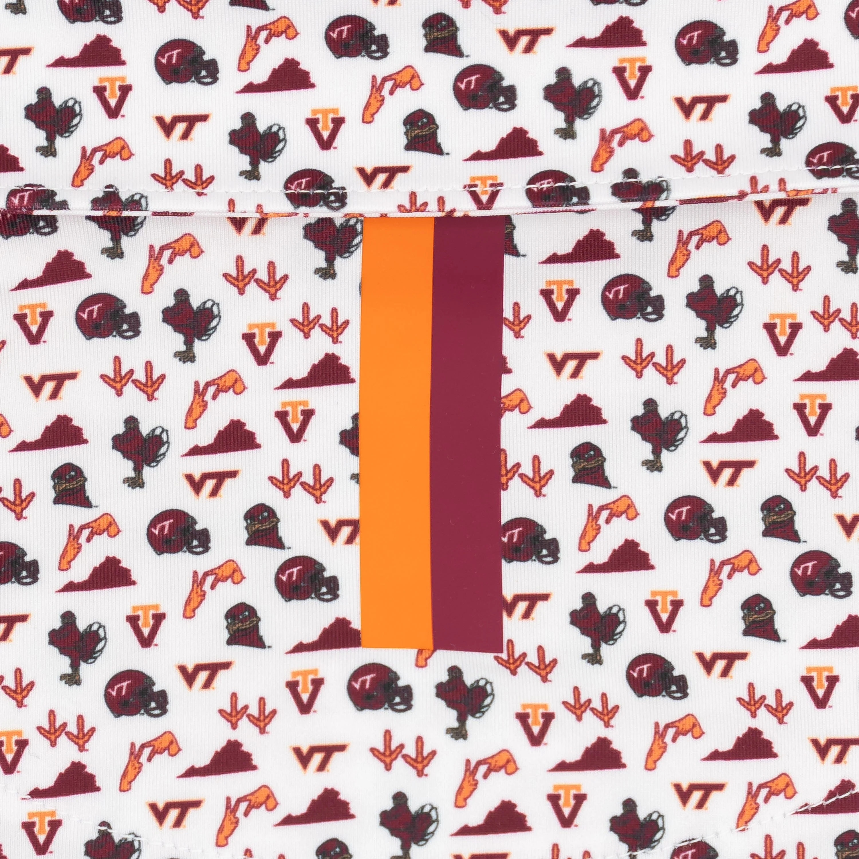 The Virginia Tech Gameday | Collegiate Polo | The Virginia Tech Gameday - White/Dark Maroon - Image 4