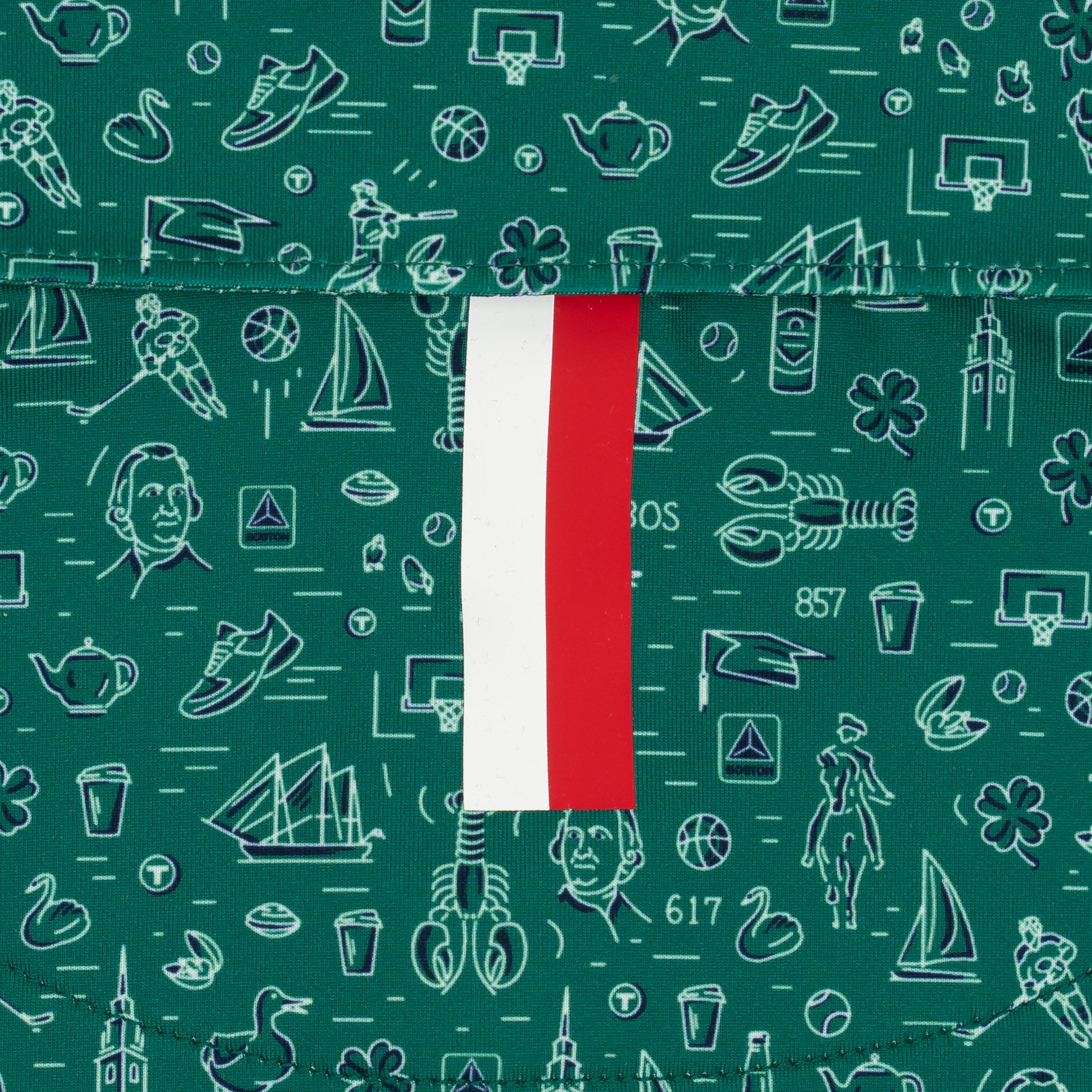The Boston | Performance Polo | The Boston - Emerald Green/White - Image 4