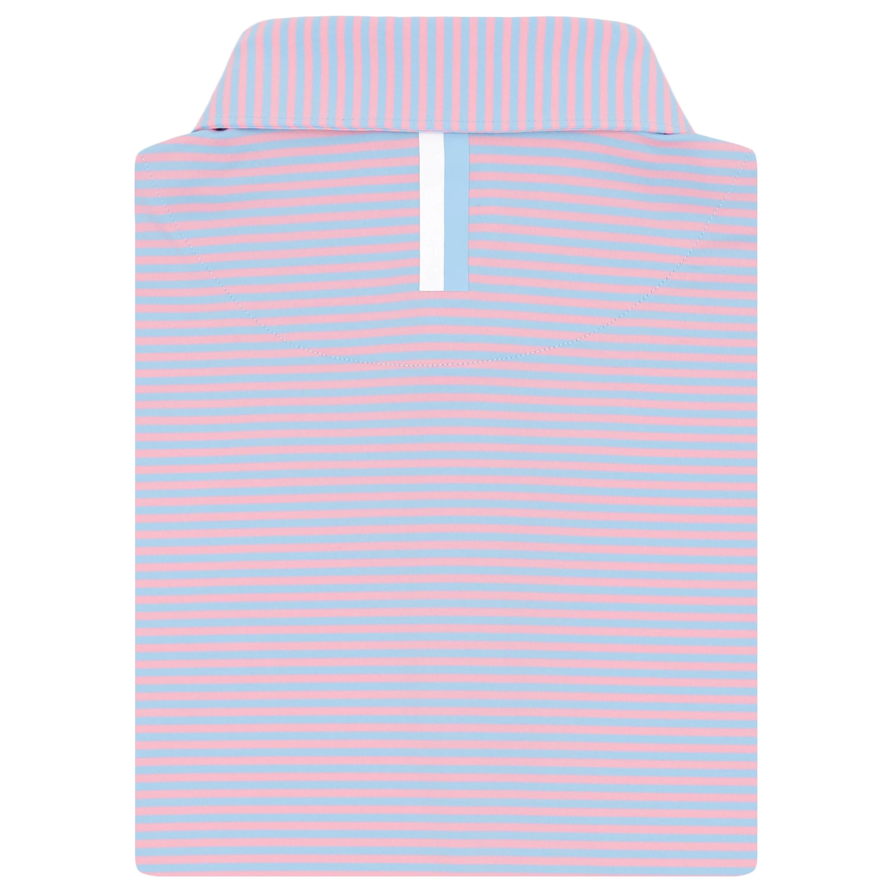 The Birdie Stripe | Performance Polo | The Birdie Stripe - Flamingo Pink/Pure Blue - Image 2