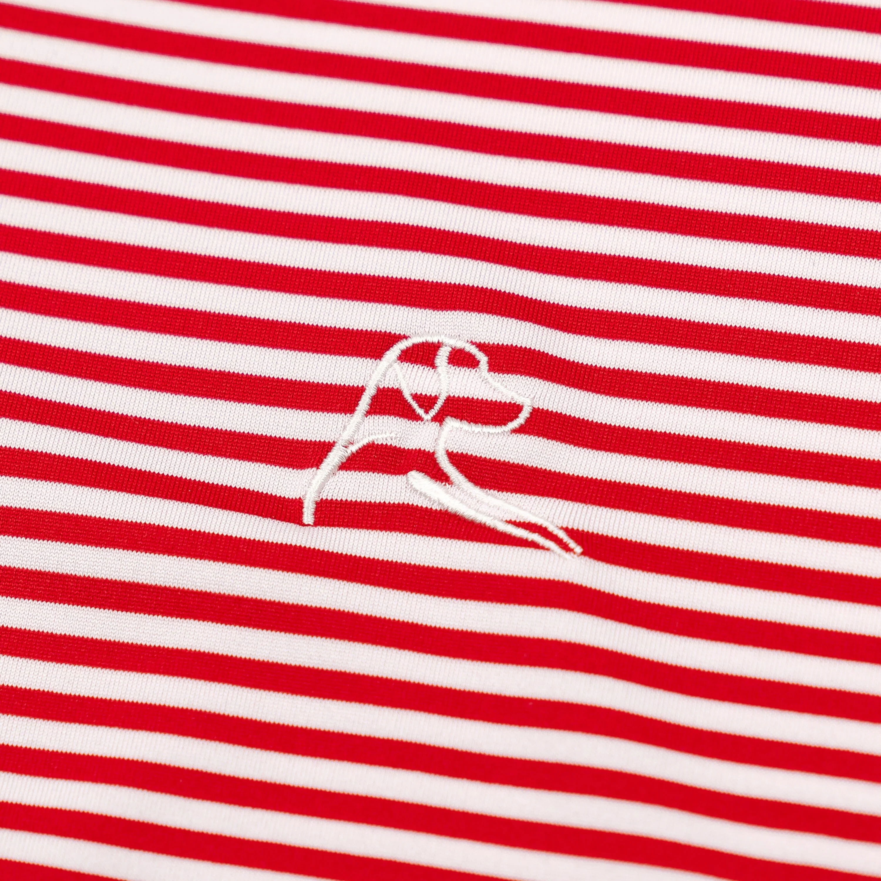 The Birdie Stripe | Performance Polo | The Birdie Stripe - Cardinal Red/White - Image 3