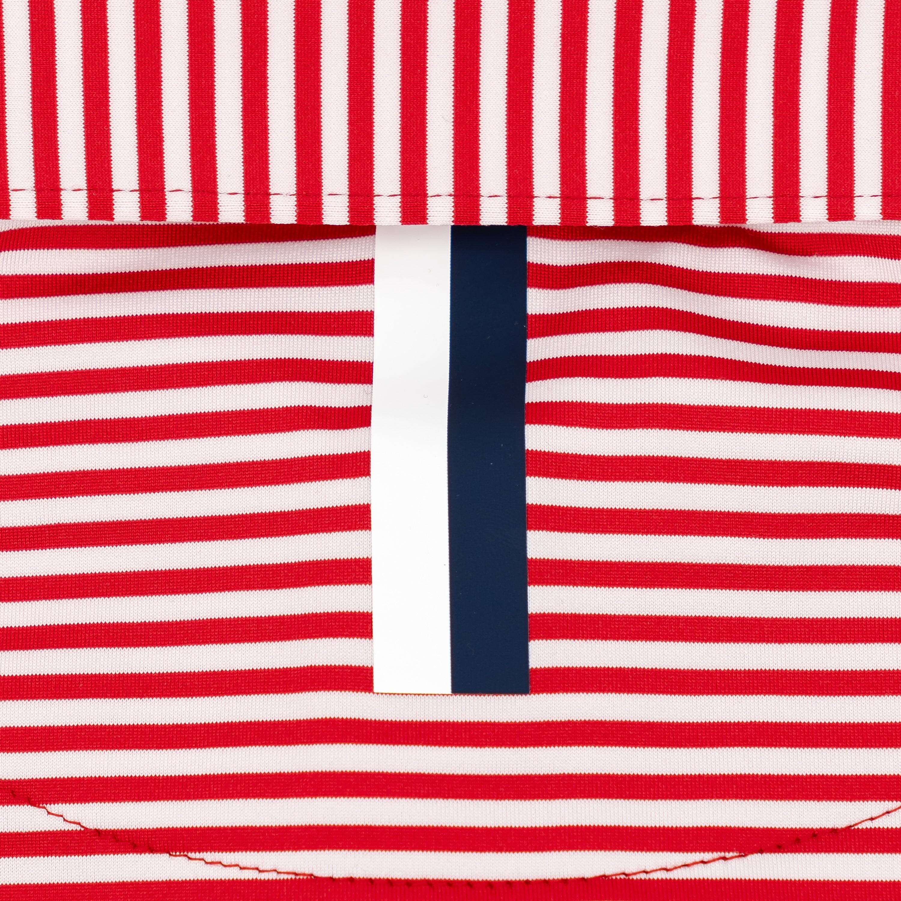 The Birdie Stripe | Performance Polo | The Birdie Stripe - Cardinal Red/White - Image 4