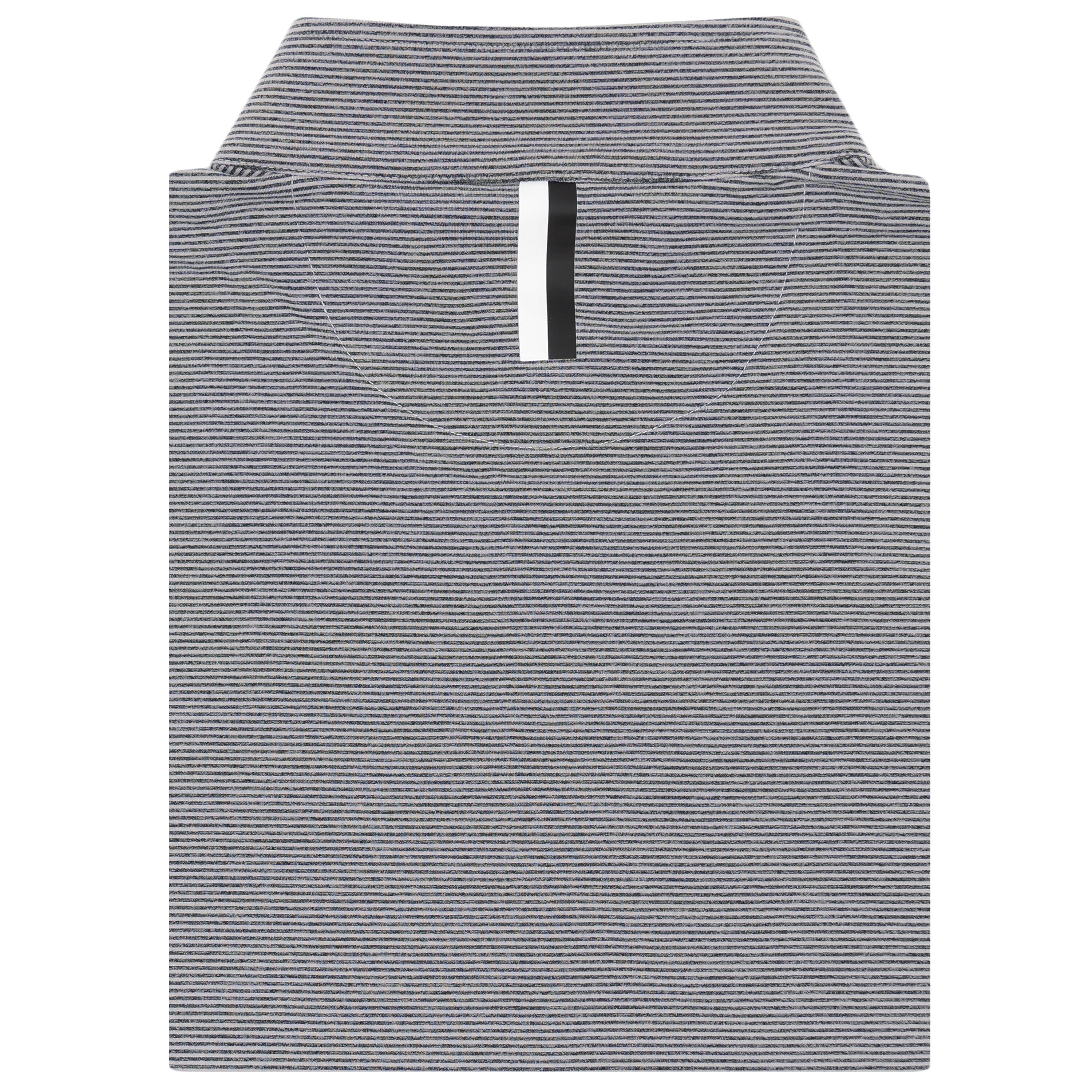 Riva Heather Stripe Performance Q-Zip | The Riva Heather Stripe - Stainless Steel/Black - Image 2