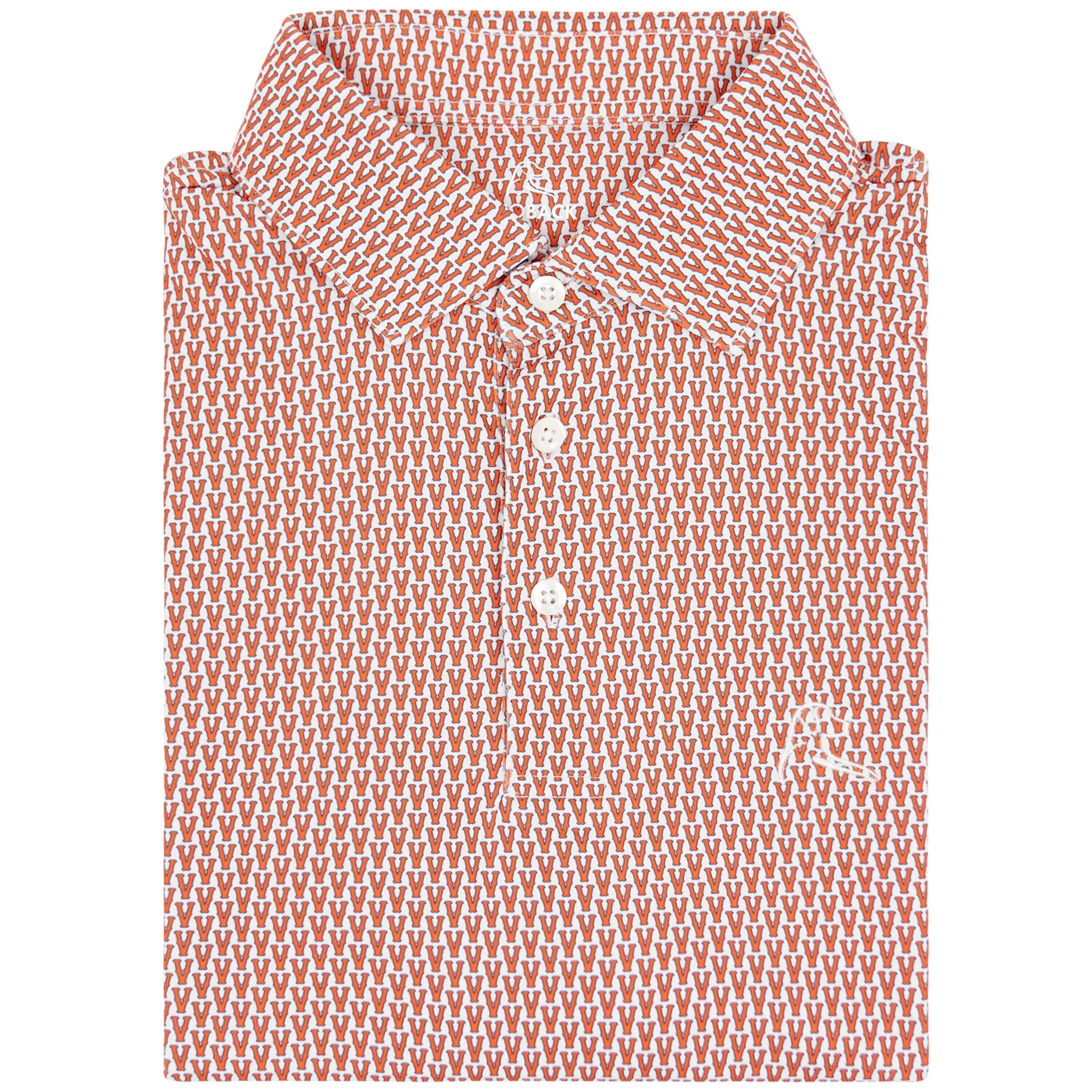 The UVA Cavalier™ | Collegiate Polo | The UVA Cavalier™ - Blaze Orange/White
