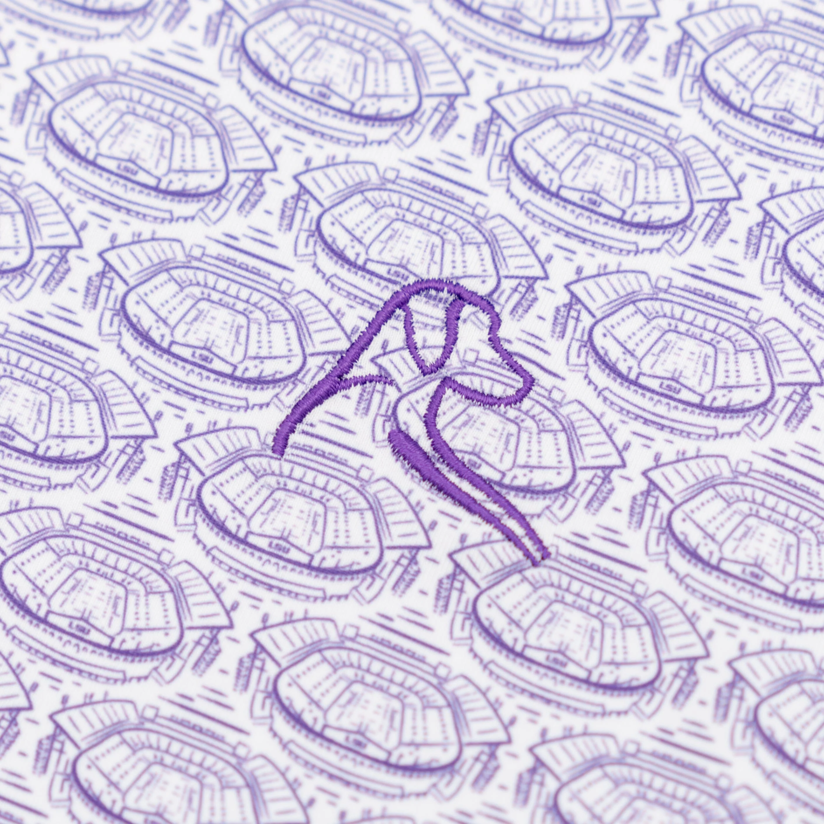 The LSU Death Valley™ | Collegiate Polo | The LSU Death Valley™ - Reauxback Purple/White - Image 3