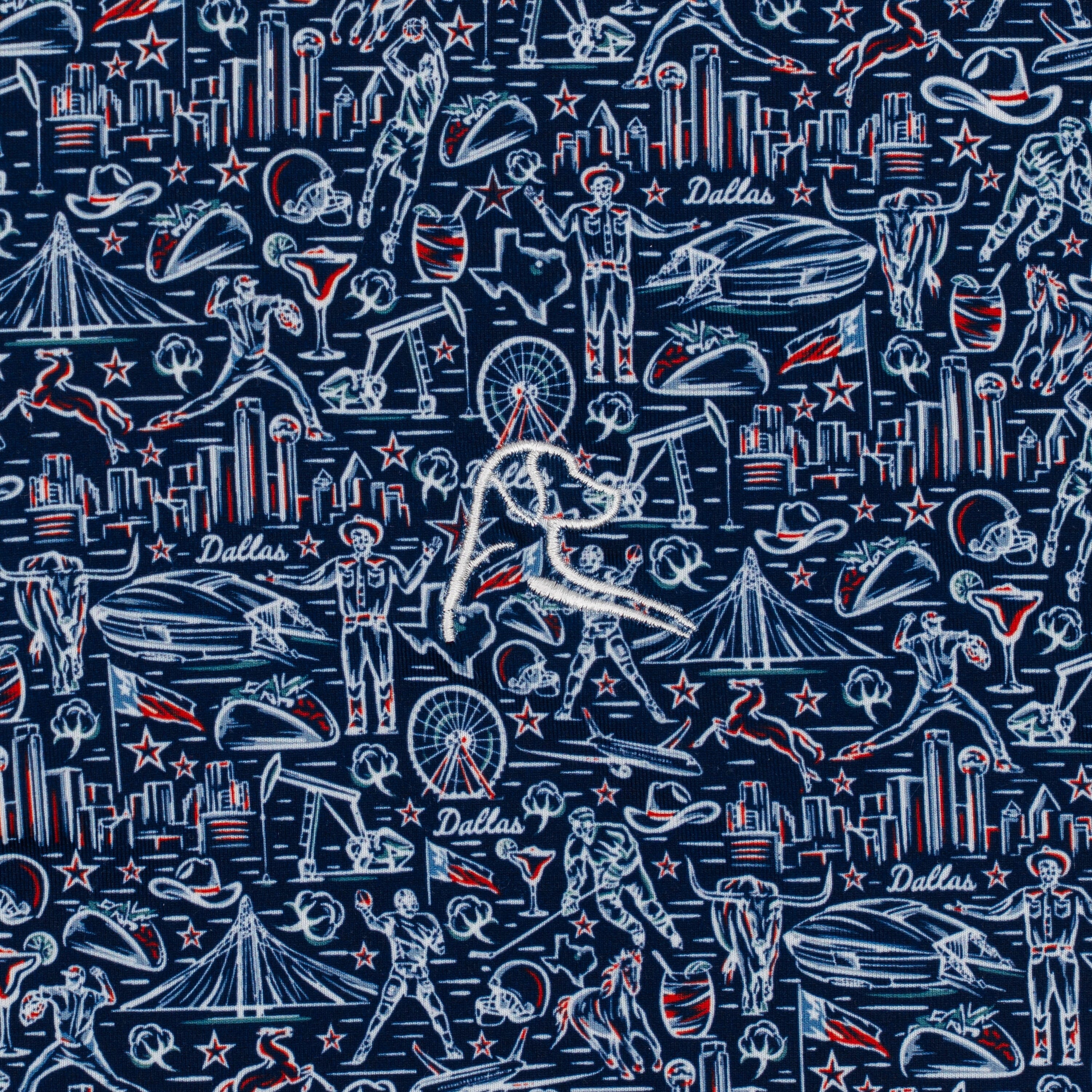 The DFW | Performance Polo | The DFW - Fleet Navy/White - TX - Image 3
