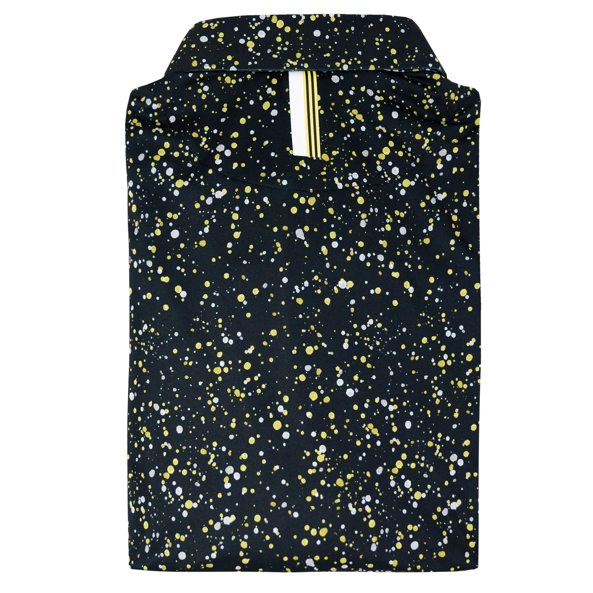 The Bootleg Splatter | Performance Polo | The Bootleg Splatter - Black/Sun Yellow - Drive Change - Image 2