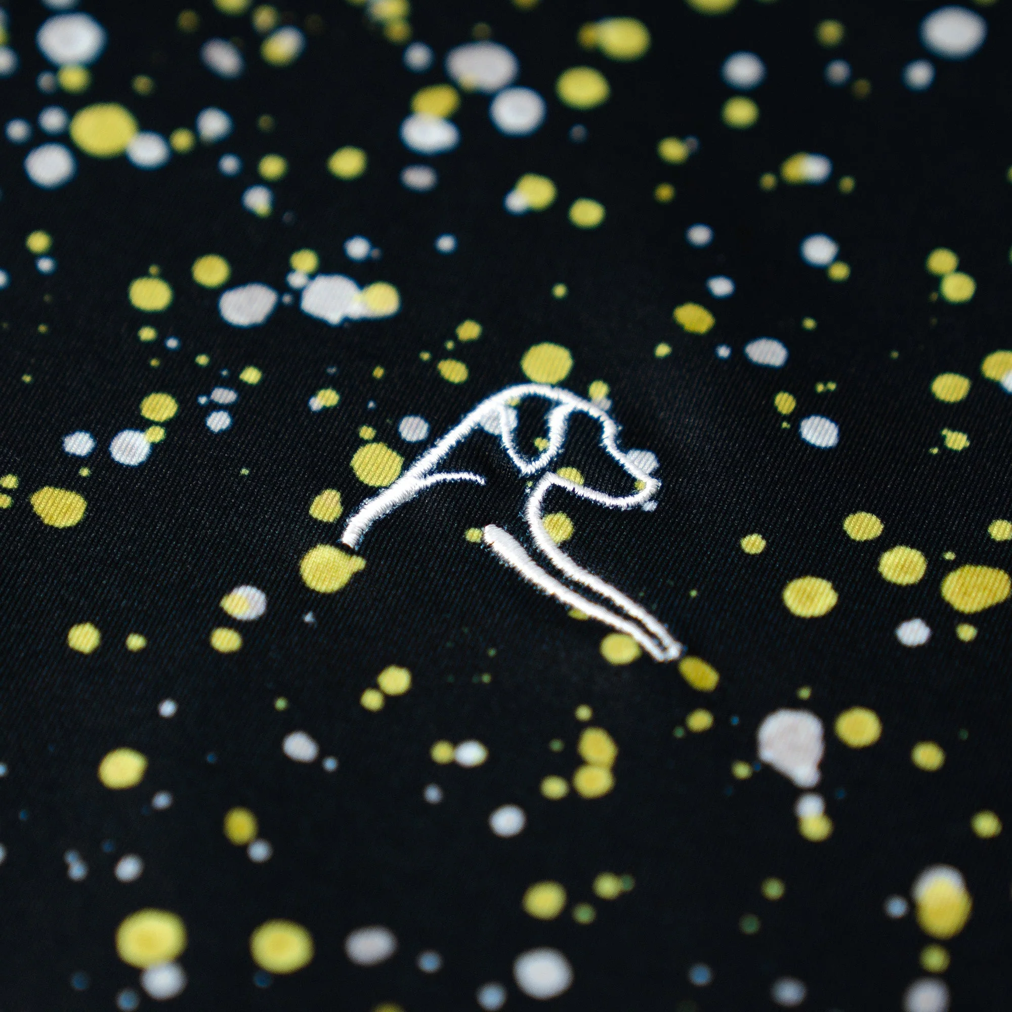 The Bootleg Splatter | Performance Polo | The Bootleg Splatter - Black/Sun Yellow - Drive Change - Image 4