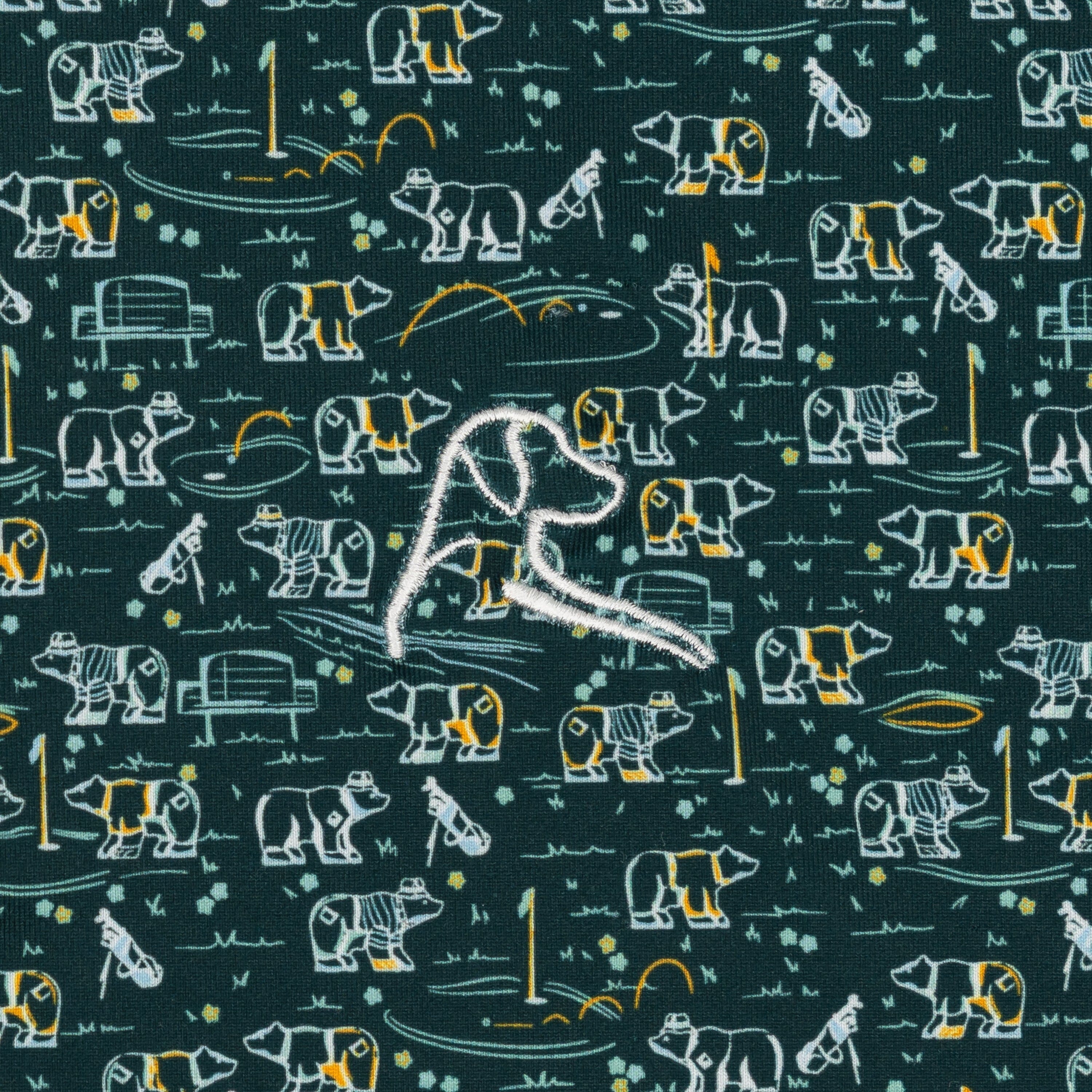 The Golden Bear™ | Performance Polo | The Golden Bear™ - Ponderosa Green/White - Image 3