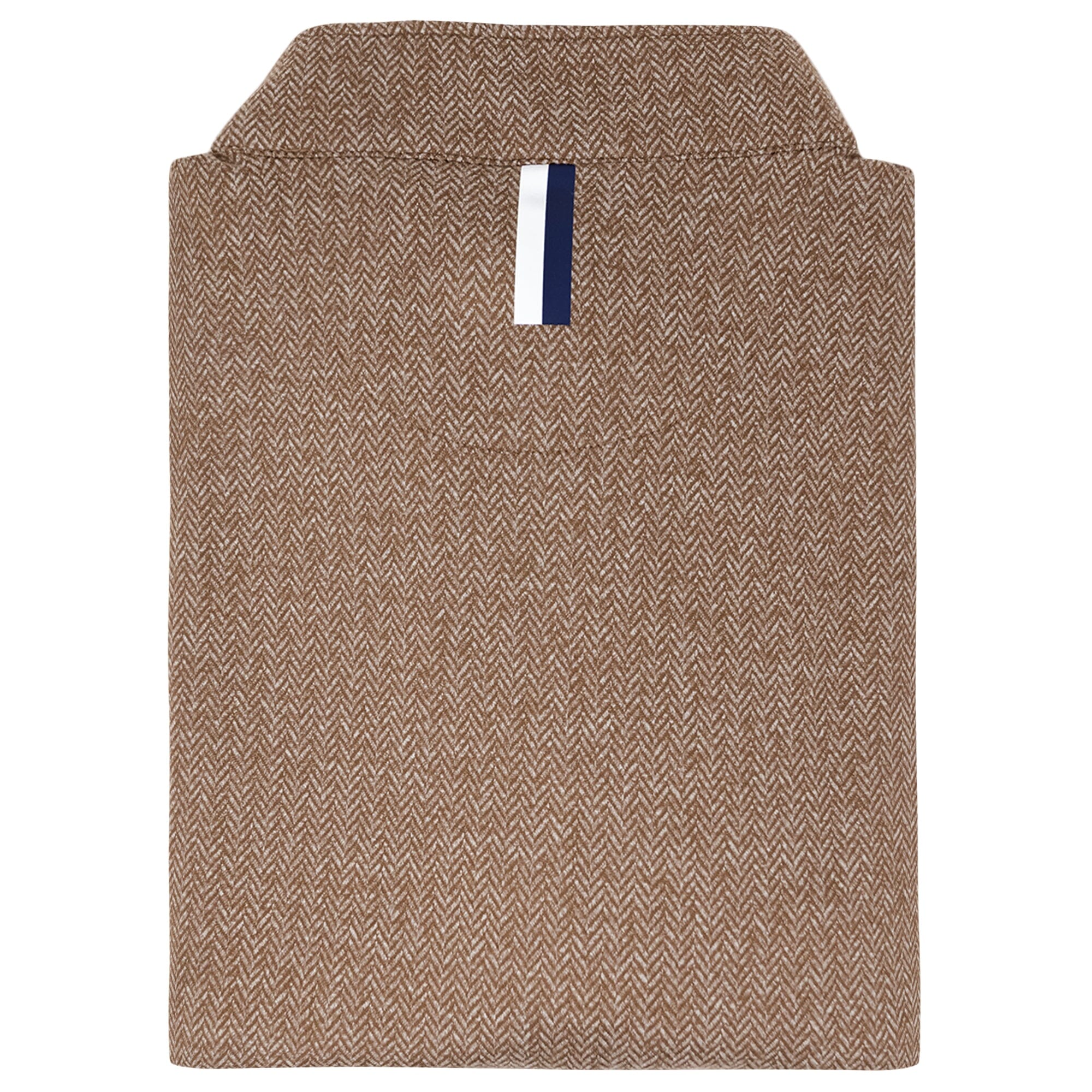 Herringbone Jacquard Performance Q-Zip | The Herringbone - Saddle Brown/White - Image 2