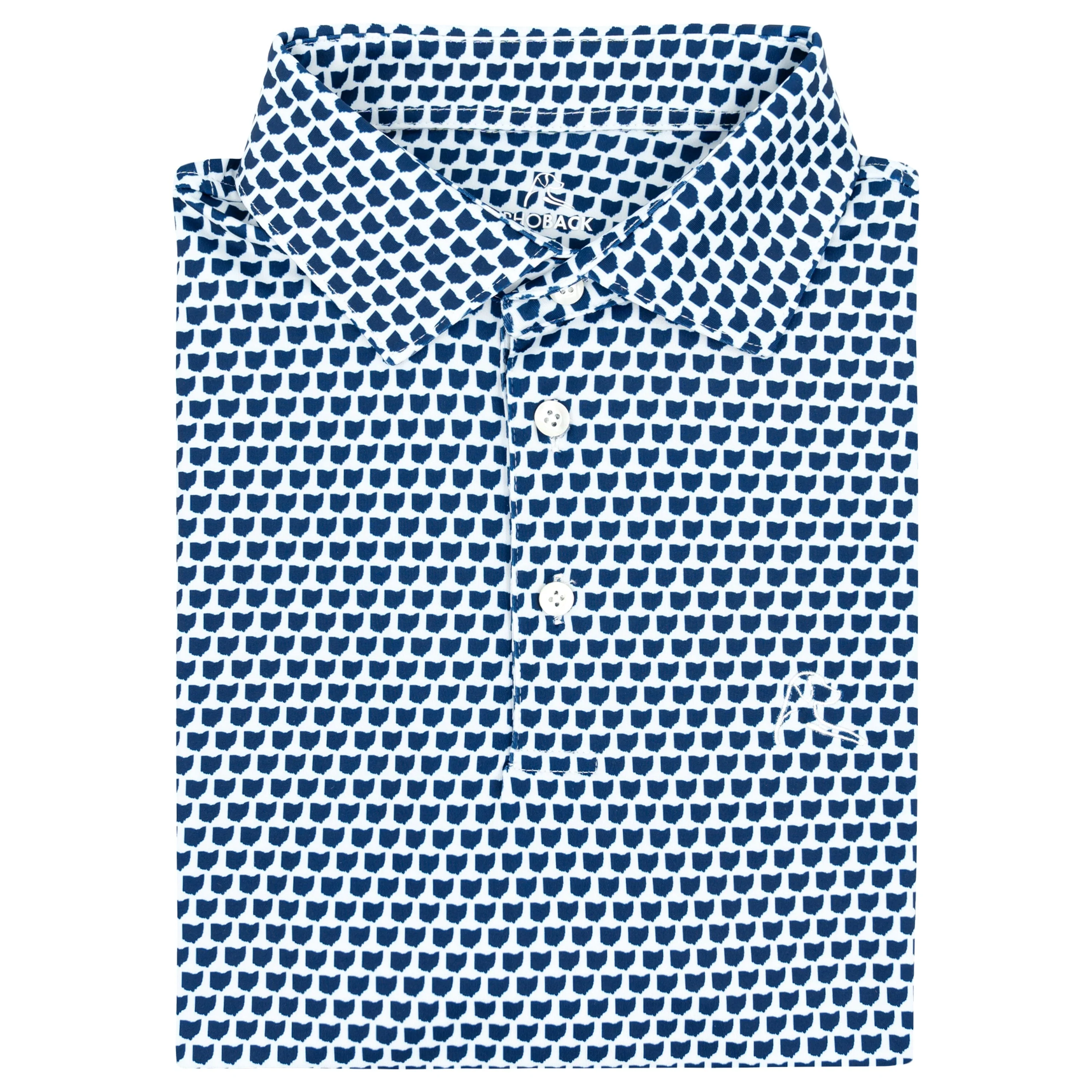 The Ohio | Performance Polo | The Ohio - Admiral Navy/White - OH