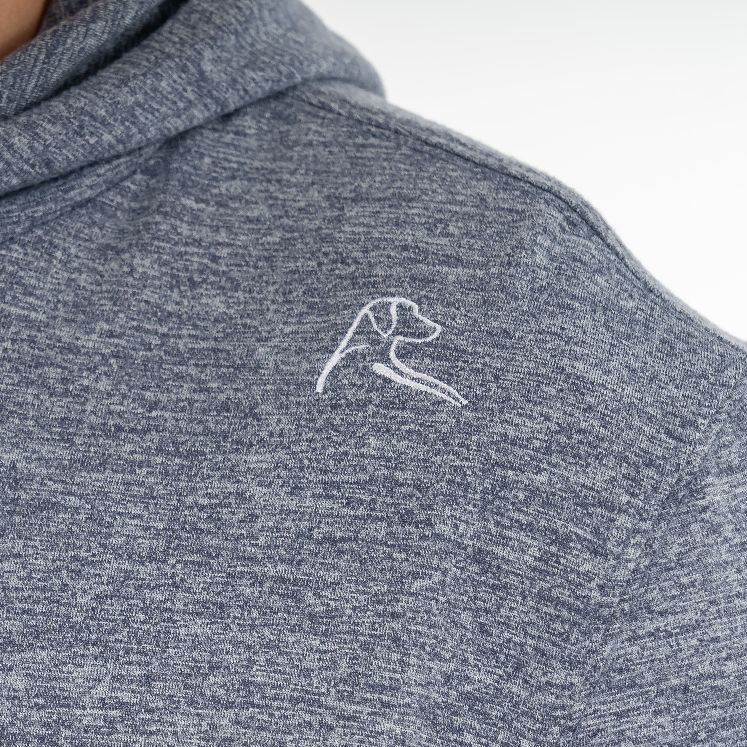 Hesi Performance Hoodie | Heather - Steel Grey/White - Image 5