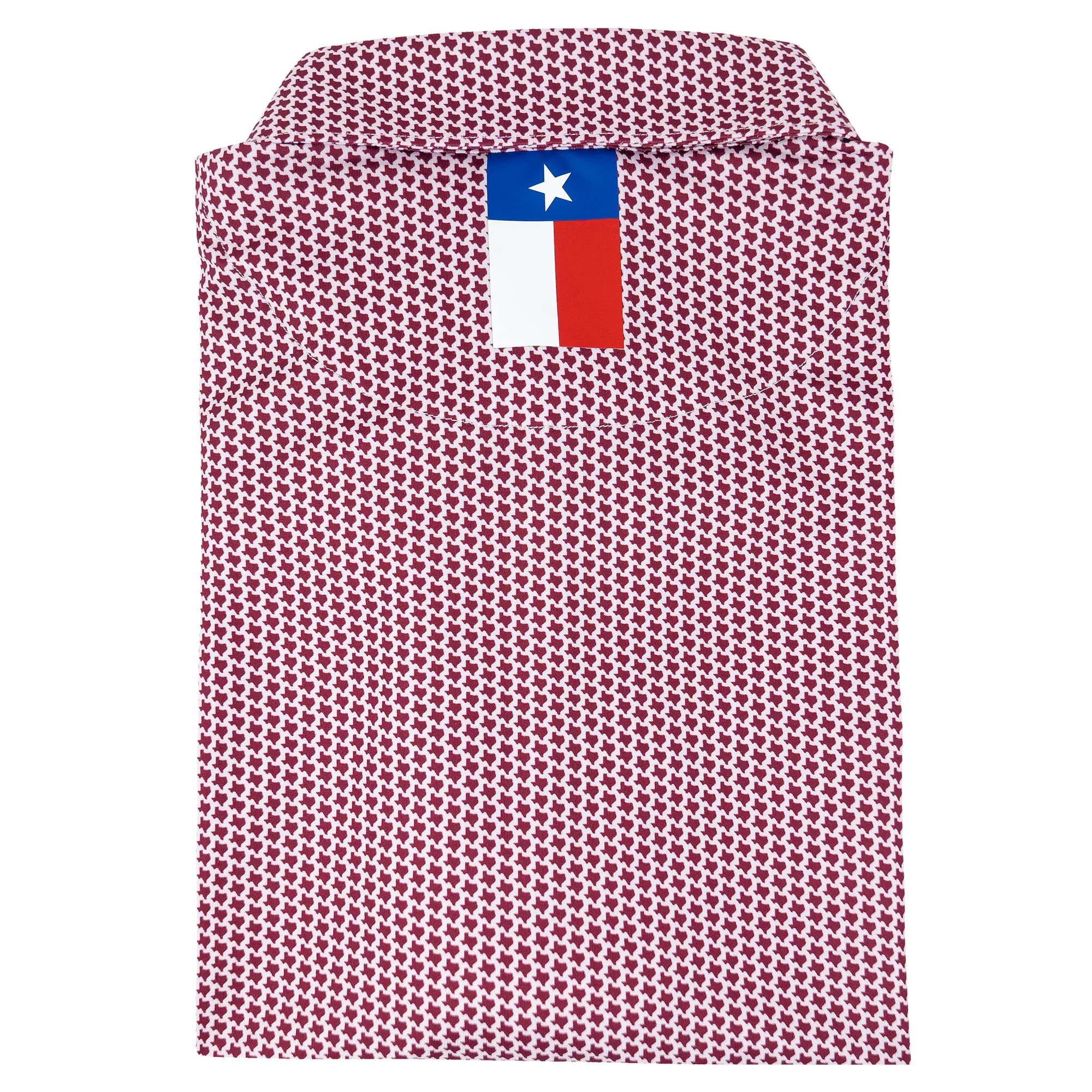 The Don't Mess | Performance Polo | The Don't Mess - Maroon/White - Image 2