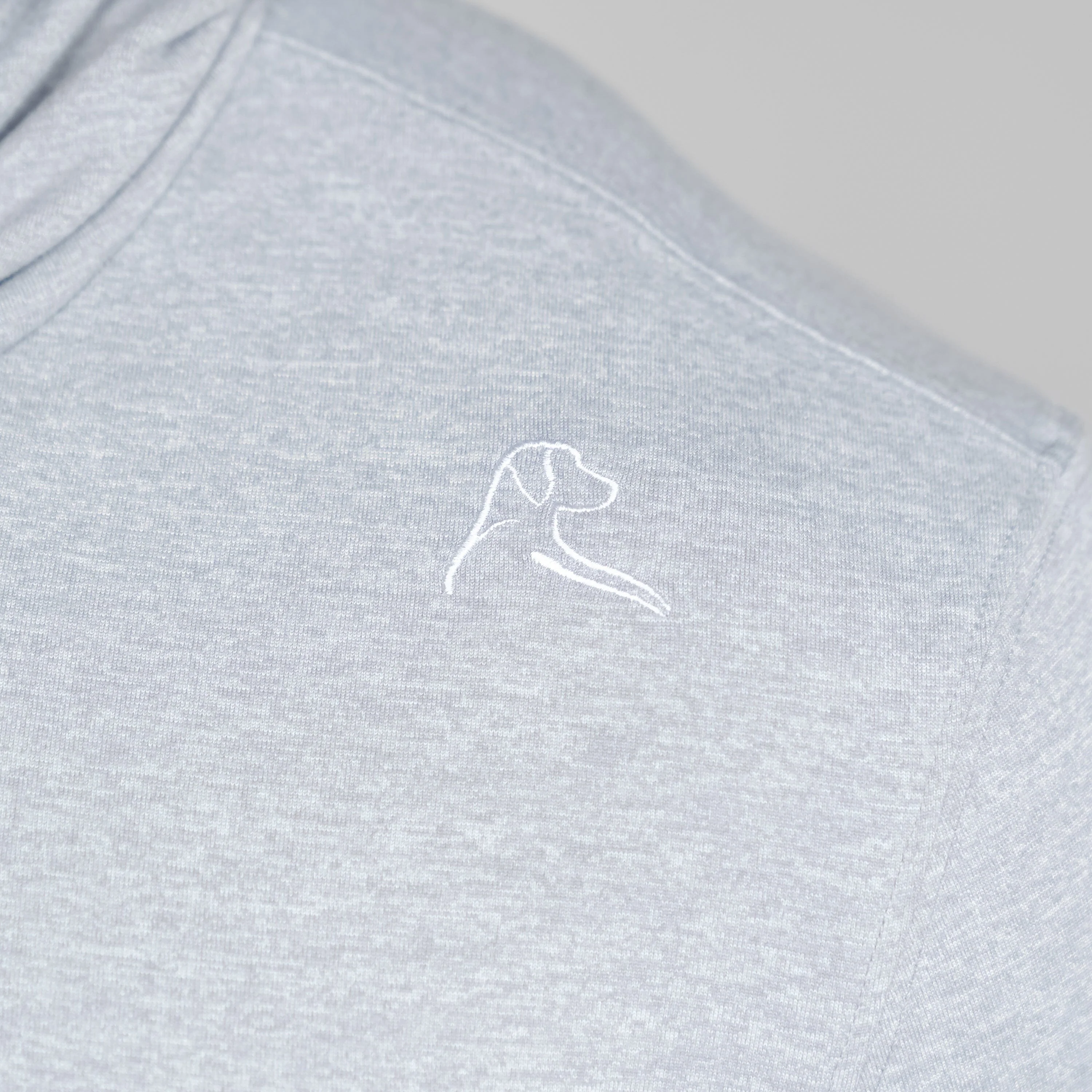 Hesi Performance Hoodie | Heather - Stainless Steel/White - Image 4