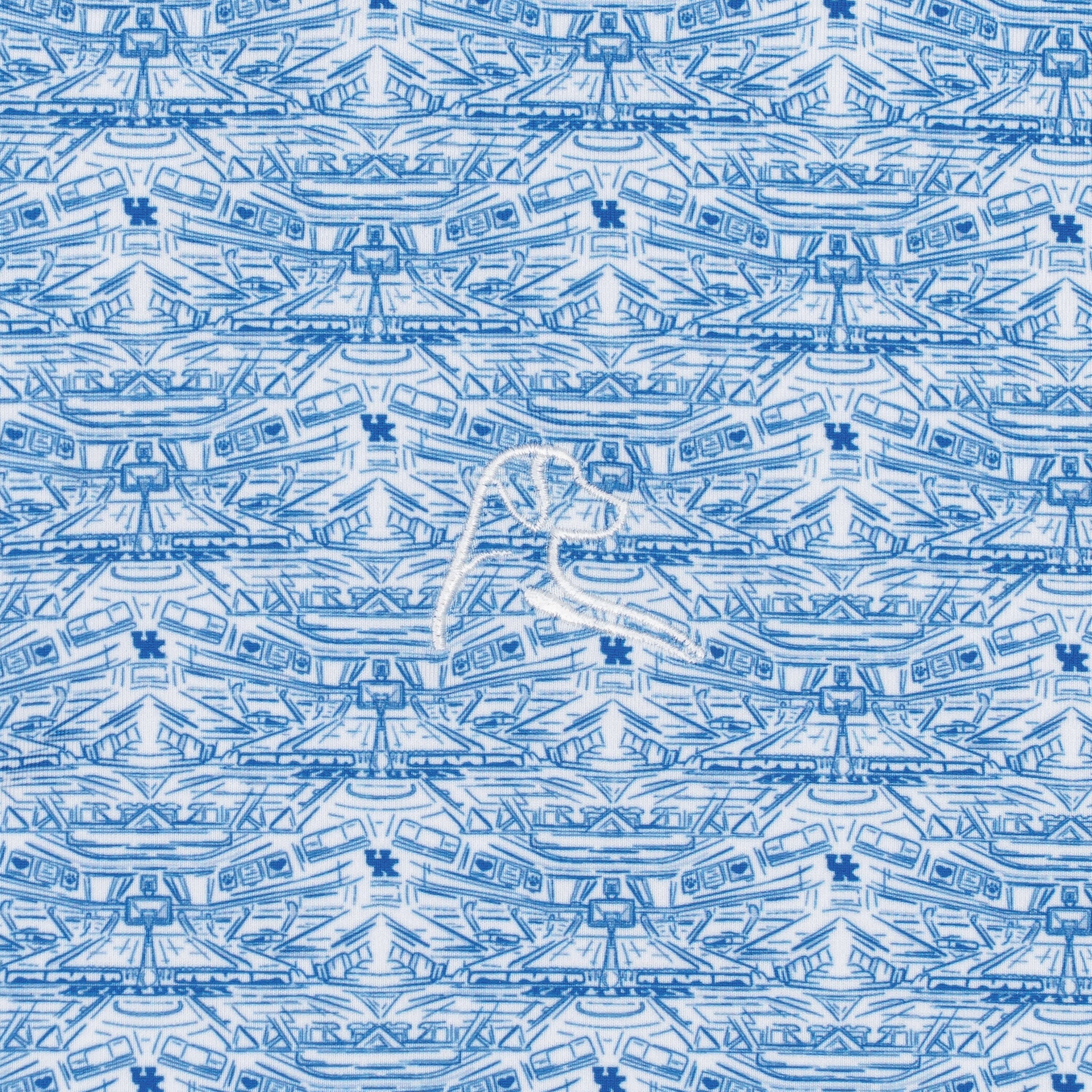 The Kentucky Rupp Arena | Collegiate Polo | The Kentucky Rupp Arena - White/Azure Blue - Image 3