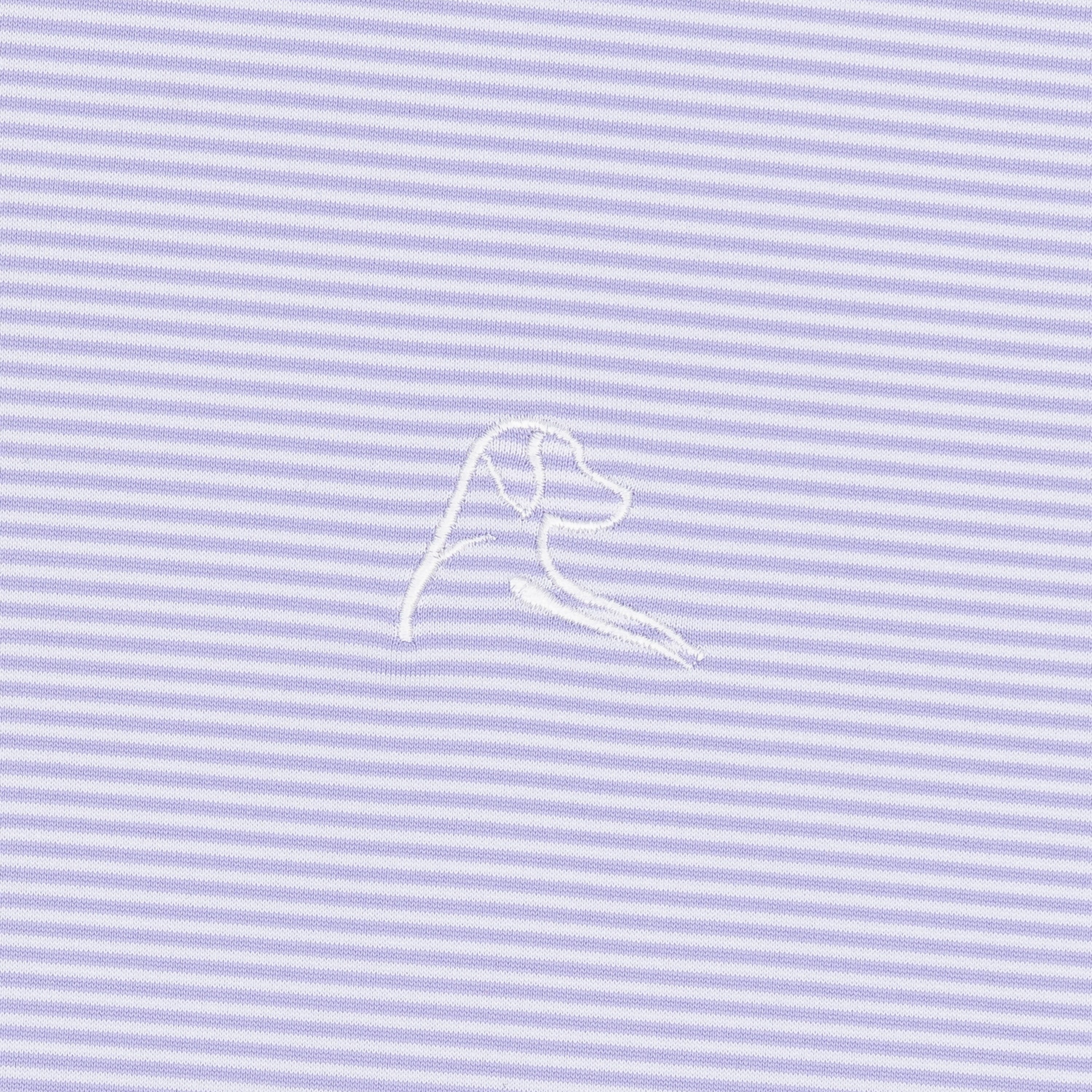 The Crispy Stripe | Performance Polo | The Crispy Stripe - Lavender/White - Image 3
