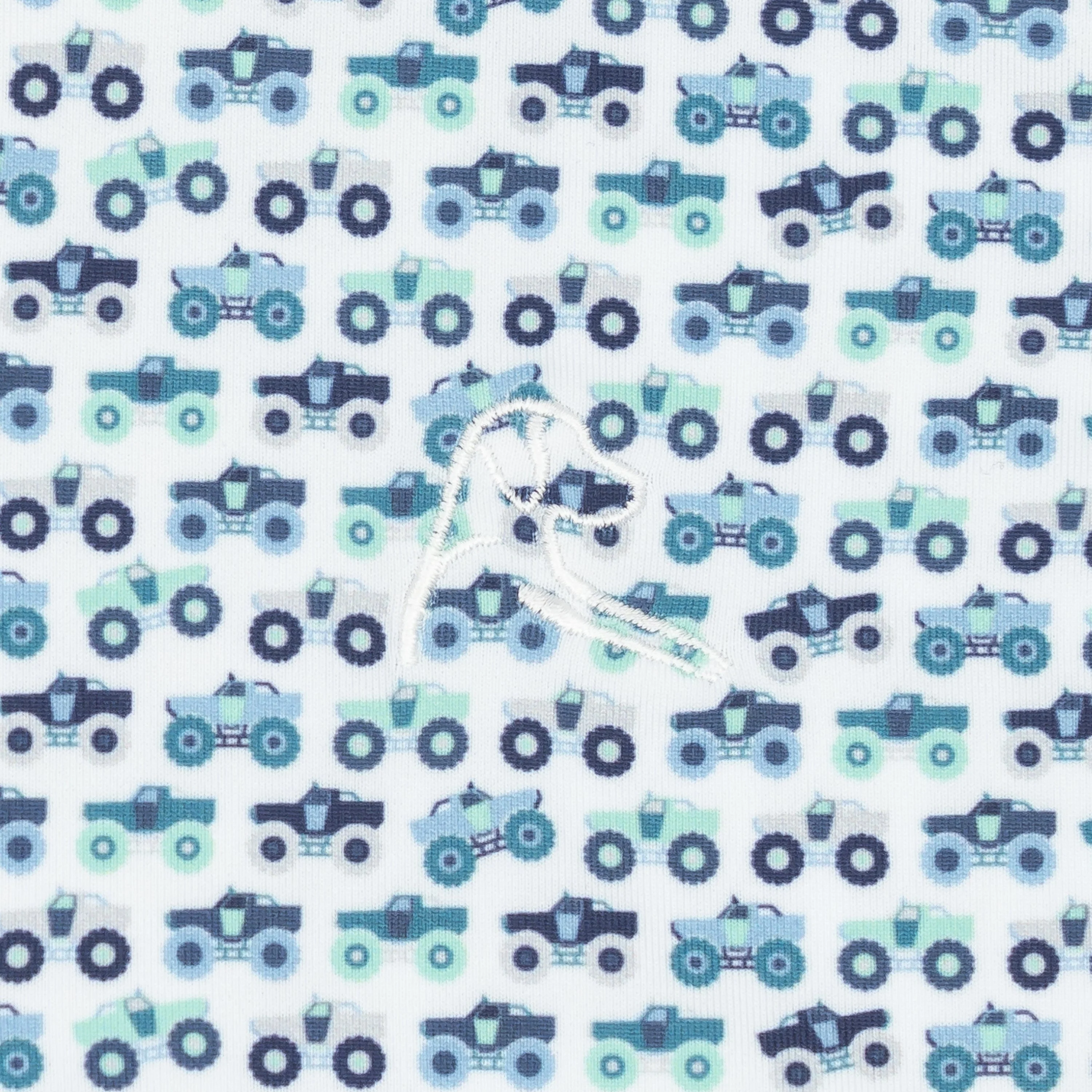 The Lil' Monster Truck | Performance Polo | The Monster Truck - White - Image 3