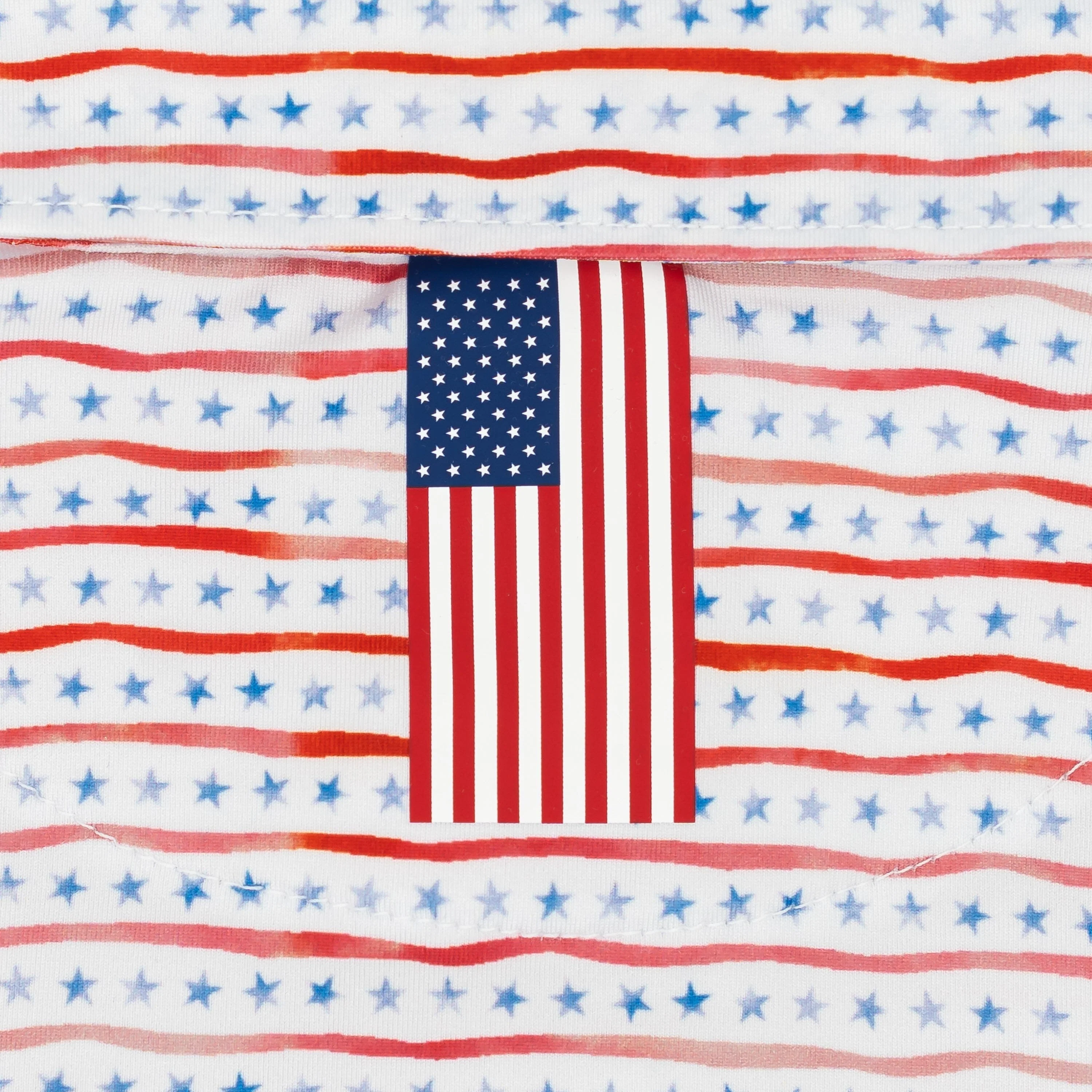 The Lil' Stars And Stripes | Performance Polo | The Stars And Stripes - White/Classic Red - USA - Image 4