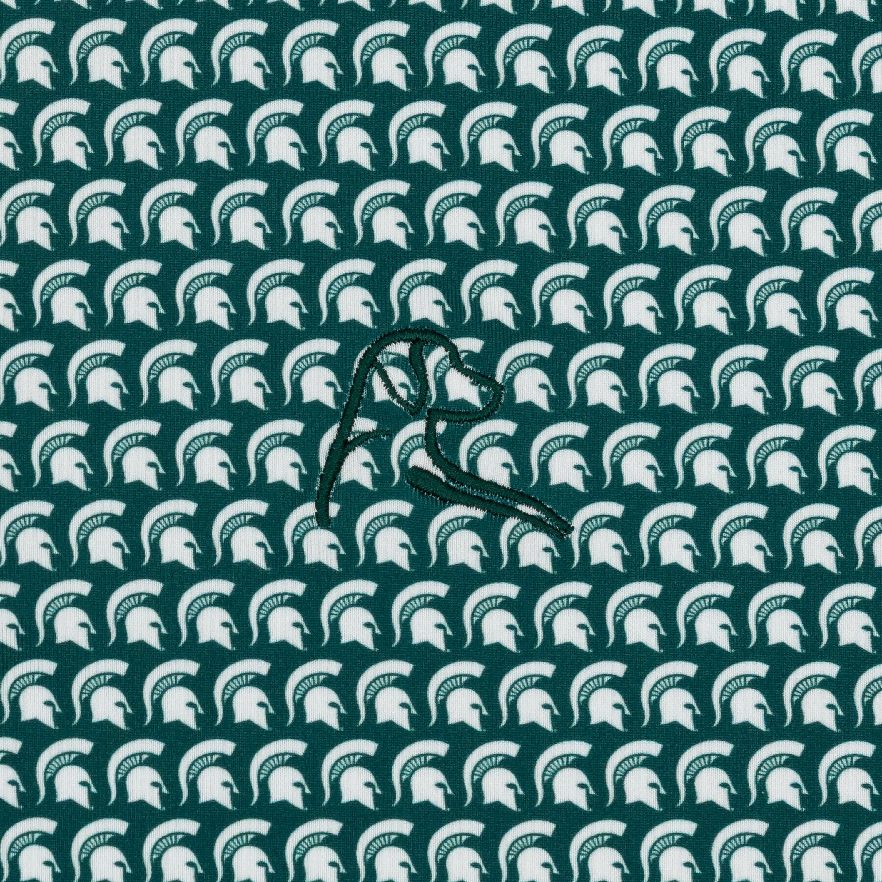 The Michigan State Sparty® | Collegiate Polo | The Michigan State Sparty® - Forest Green/White - Image 3