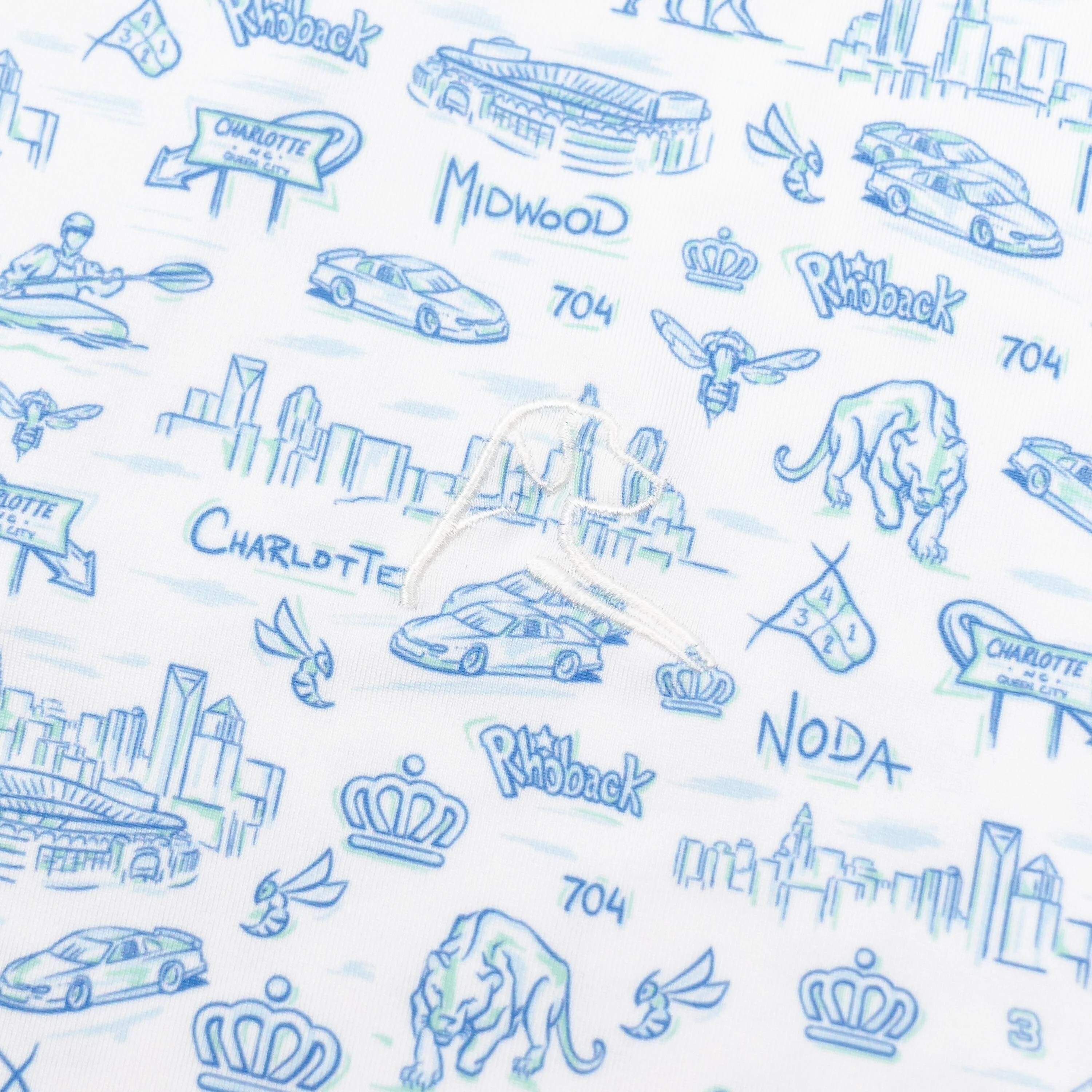 The Mint City | Performance Polo | The Mint City - Caicos Blue/White - Image 3