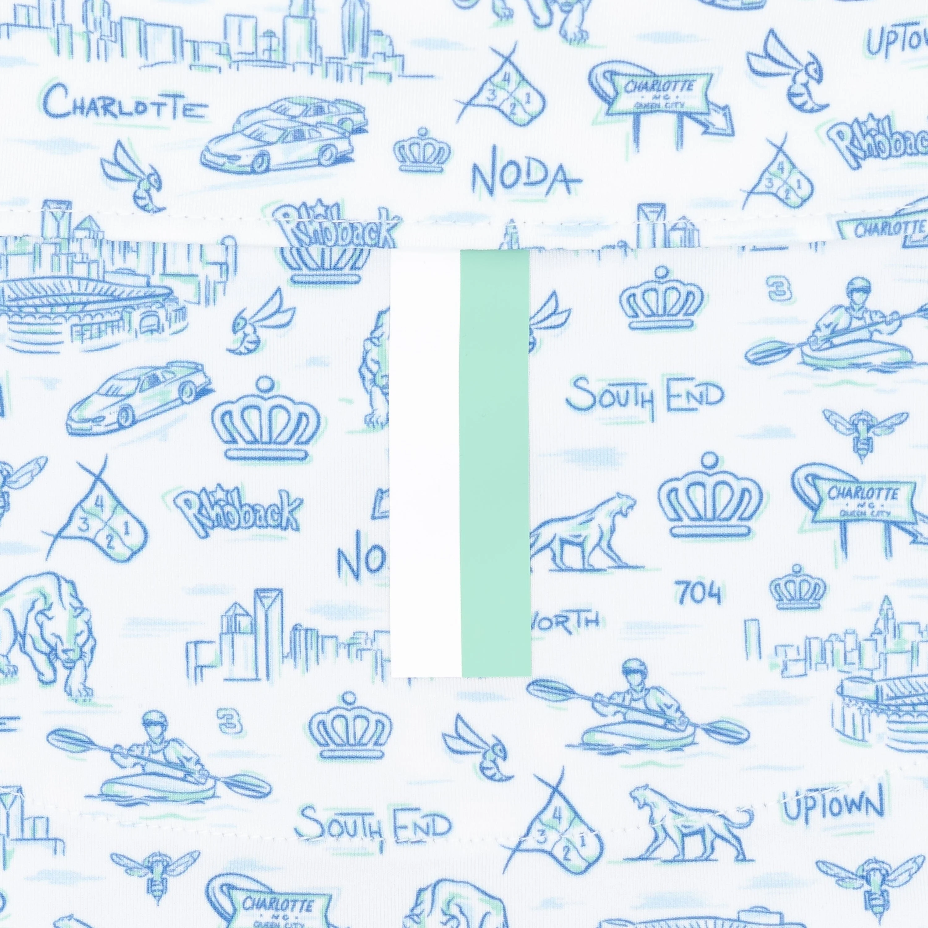 The Mint City | Performance Polo | The Mint City - Caicos Blue/White - Image 4