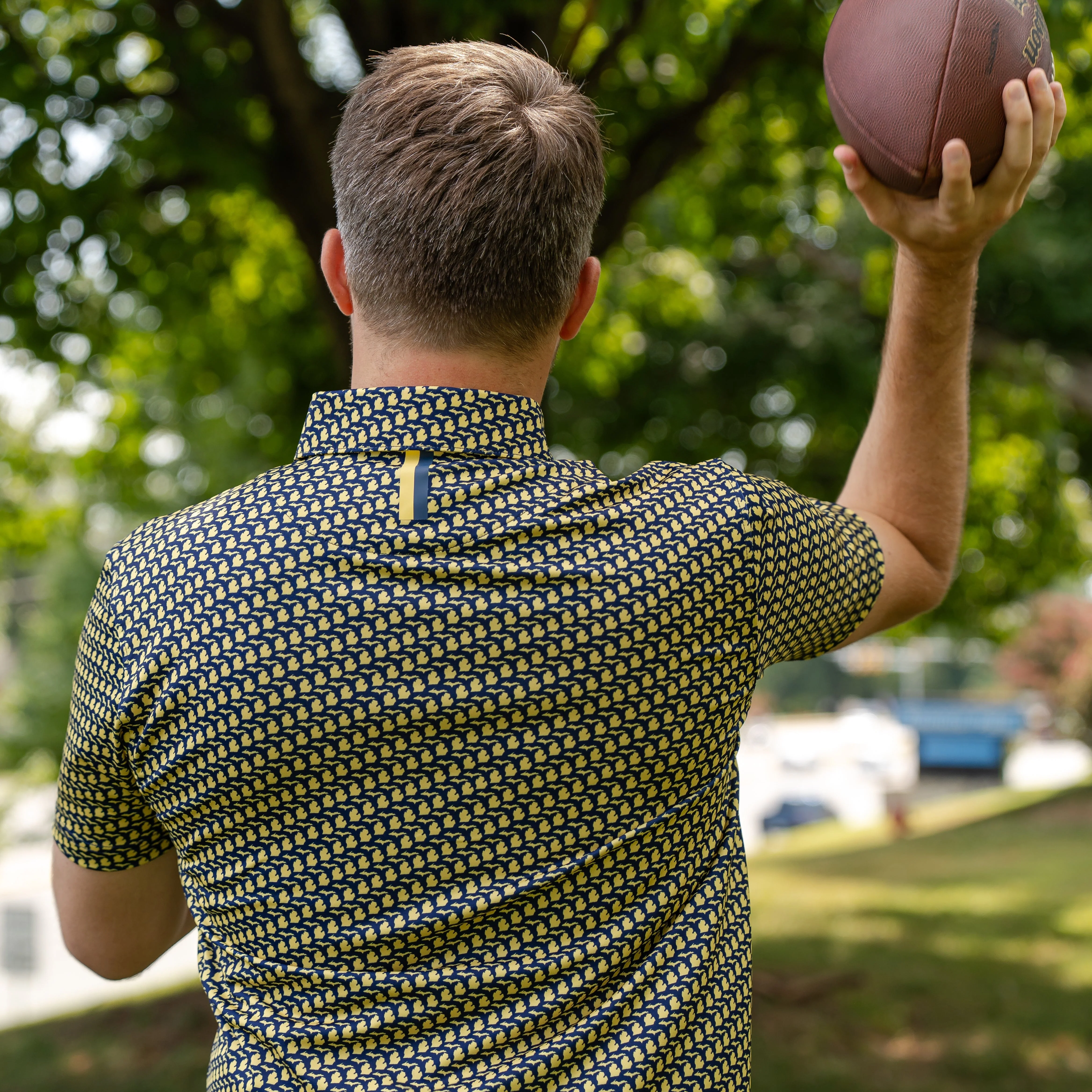 The Mitten | Performance Polo | The Mitten - Lemon Yellow/Admiral Navy - Image 5