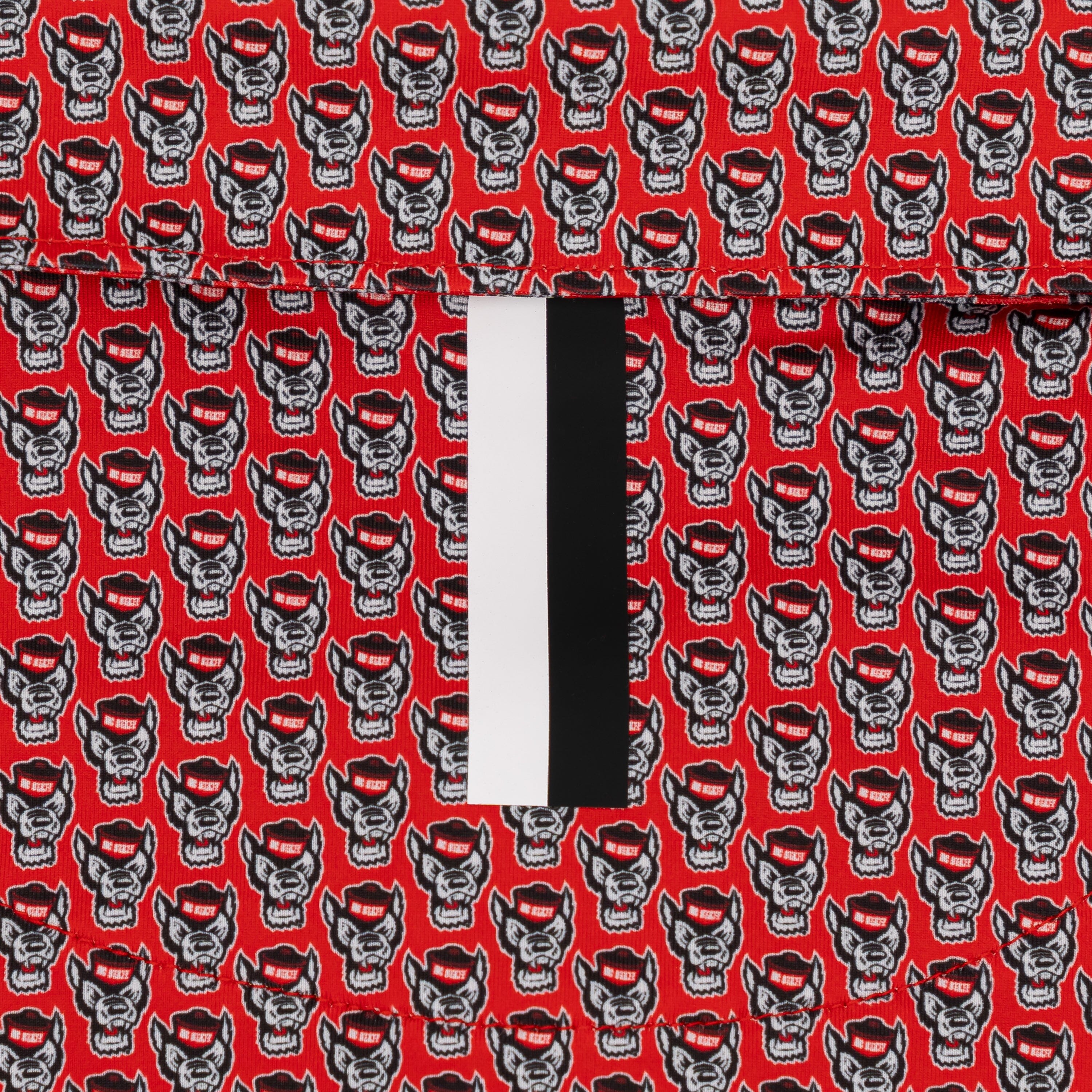 The NC State Tuffy | Collegiate Polo | The NC State Tuffy - Cherry Red/White - Image 4
