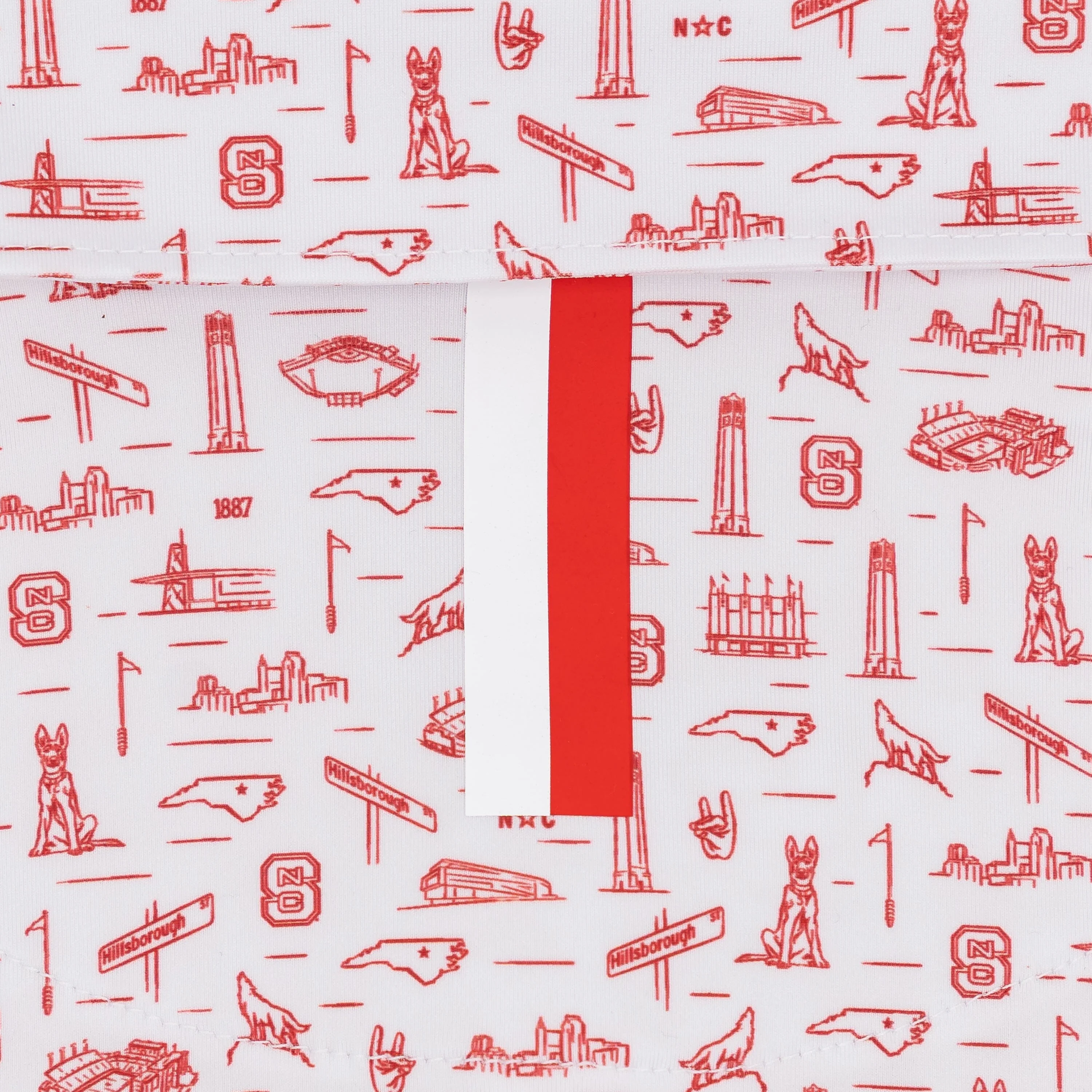 The NC State Wolfpack® | Collegiate Polo | The NC State Wolfpack® - White/Cherry Red - Image 4