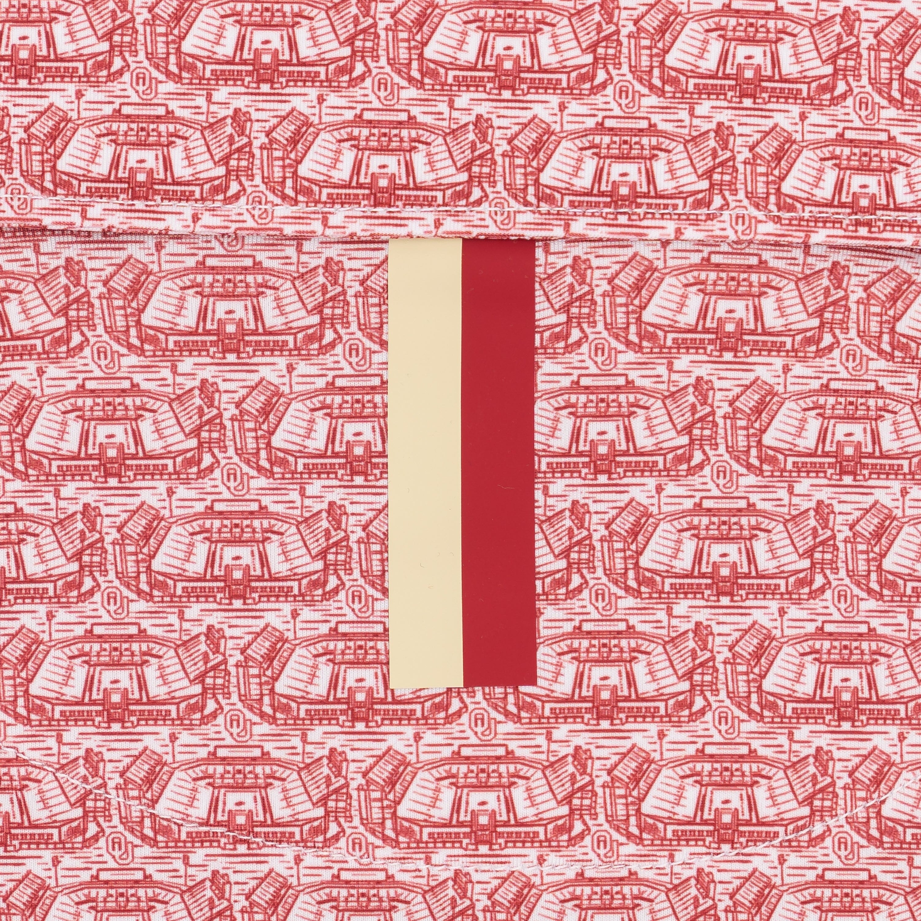 The Oklahoma Memorial Stadium | Collegiate Polo | The Oklahoma Memorial Stadium - White/Carmine Red - Image 4