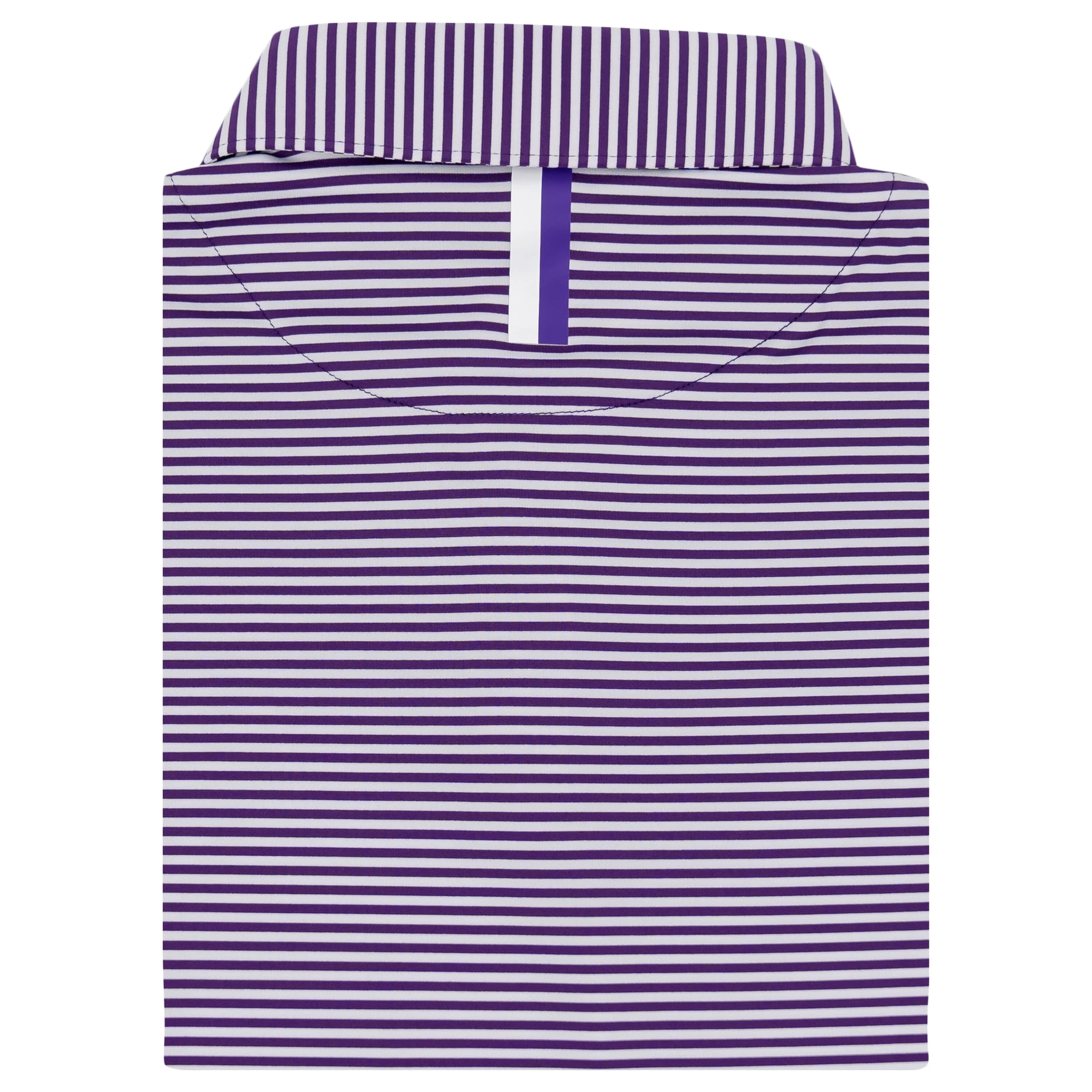 The Birdie Stripe | Performance Polo | The Birdie Stripe - Reauxback Purple/White - Image 2