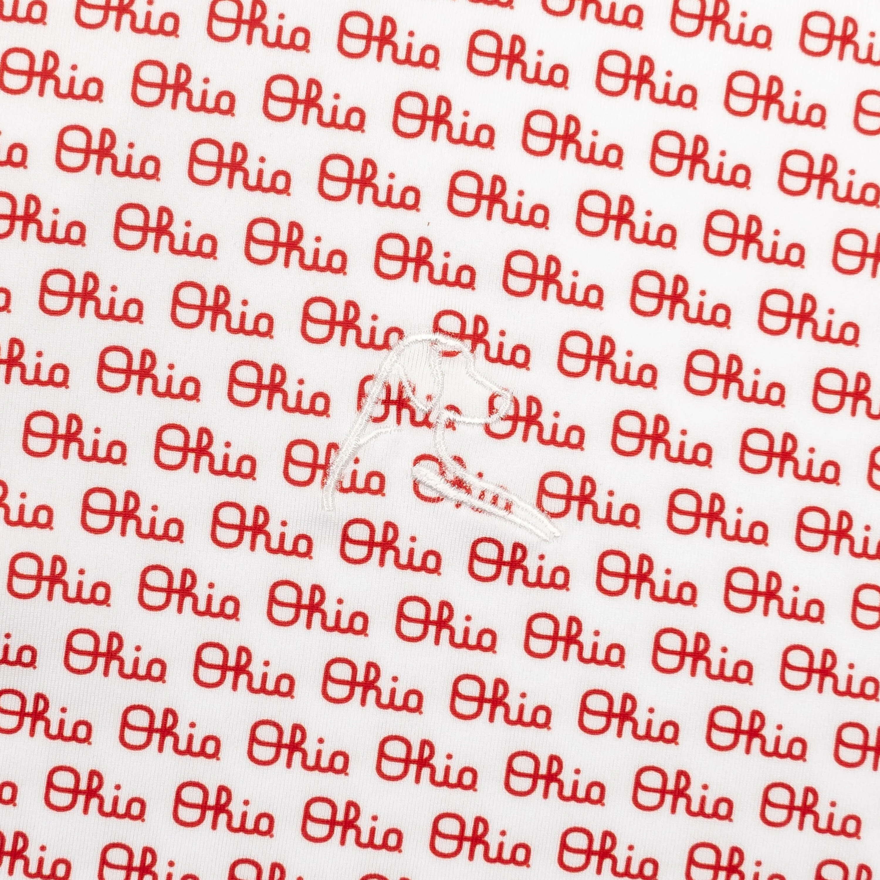 The Ohio State Script | Collegiate Polo | The Ohio State Script - White/Roar Red - Image 3