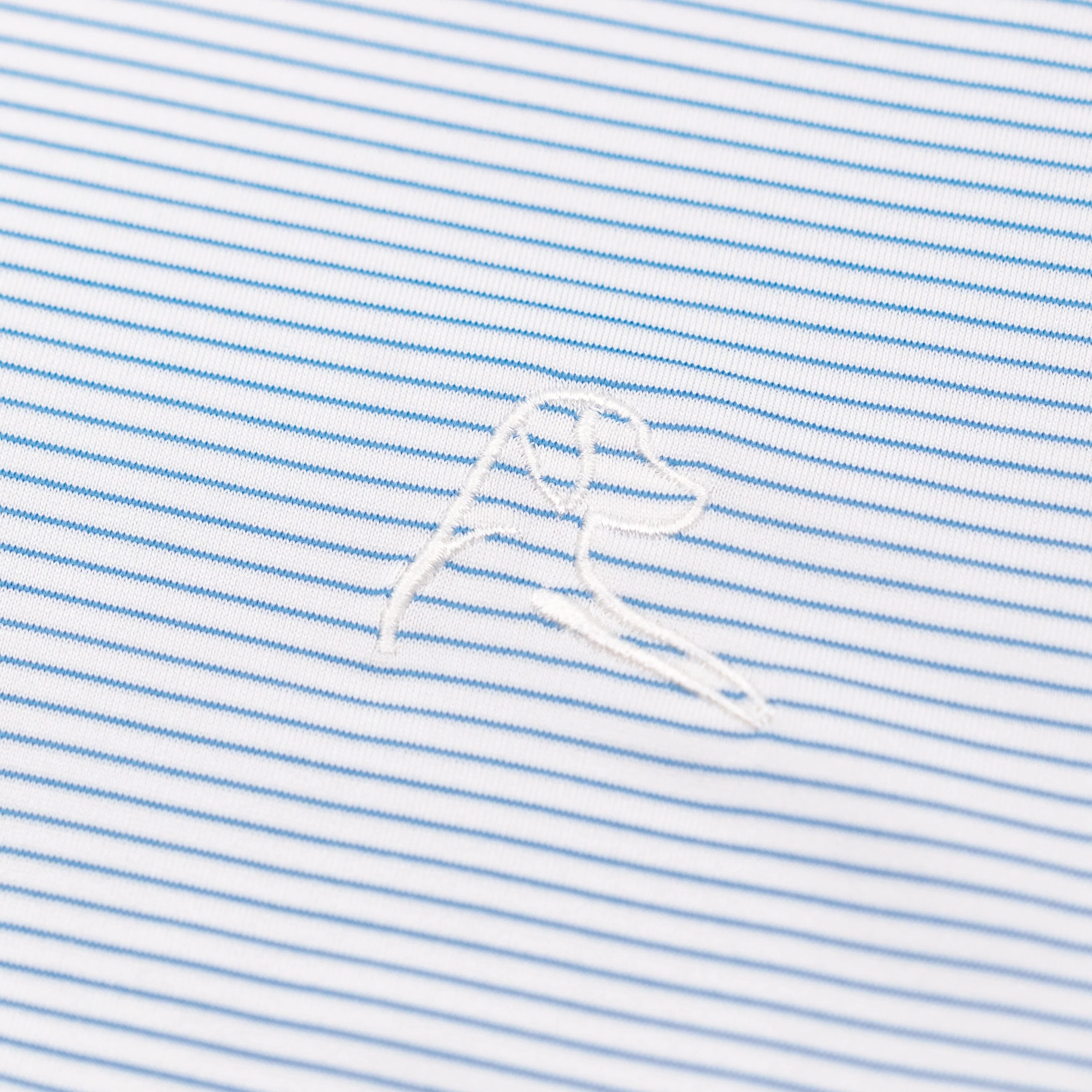 The Shell Stripe | Performance Polo | The Shell Stripe - Birdie Blue/White - Image 3